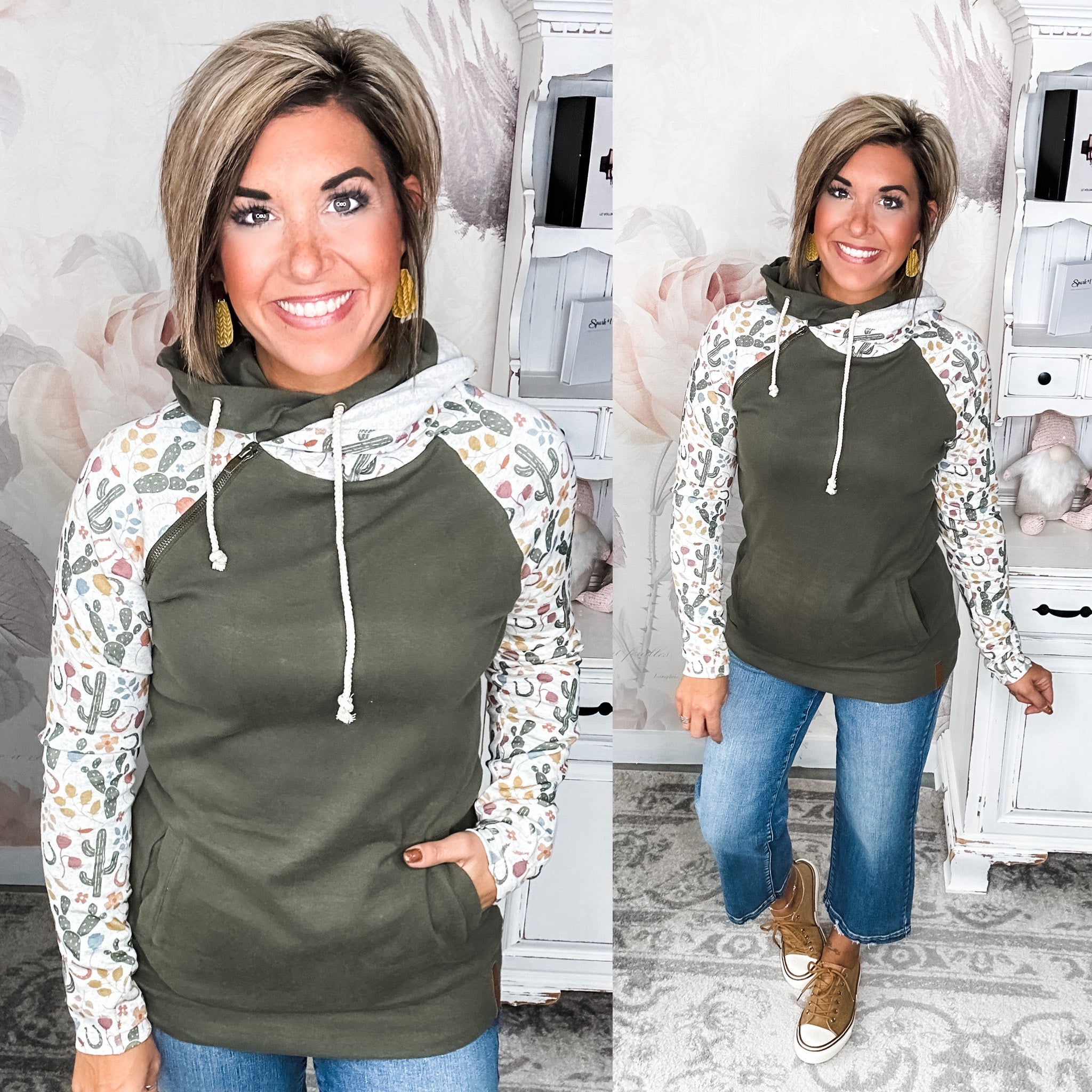 Ampersand Avenue - Doublehood™ Sweatshirt - Cactus Blossom
