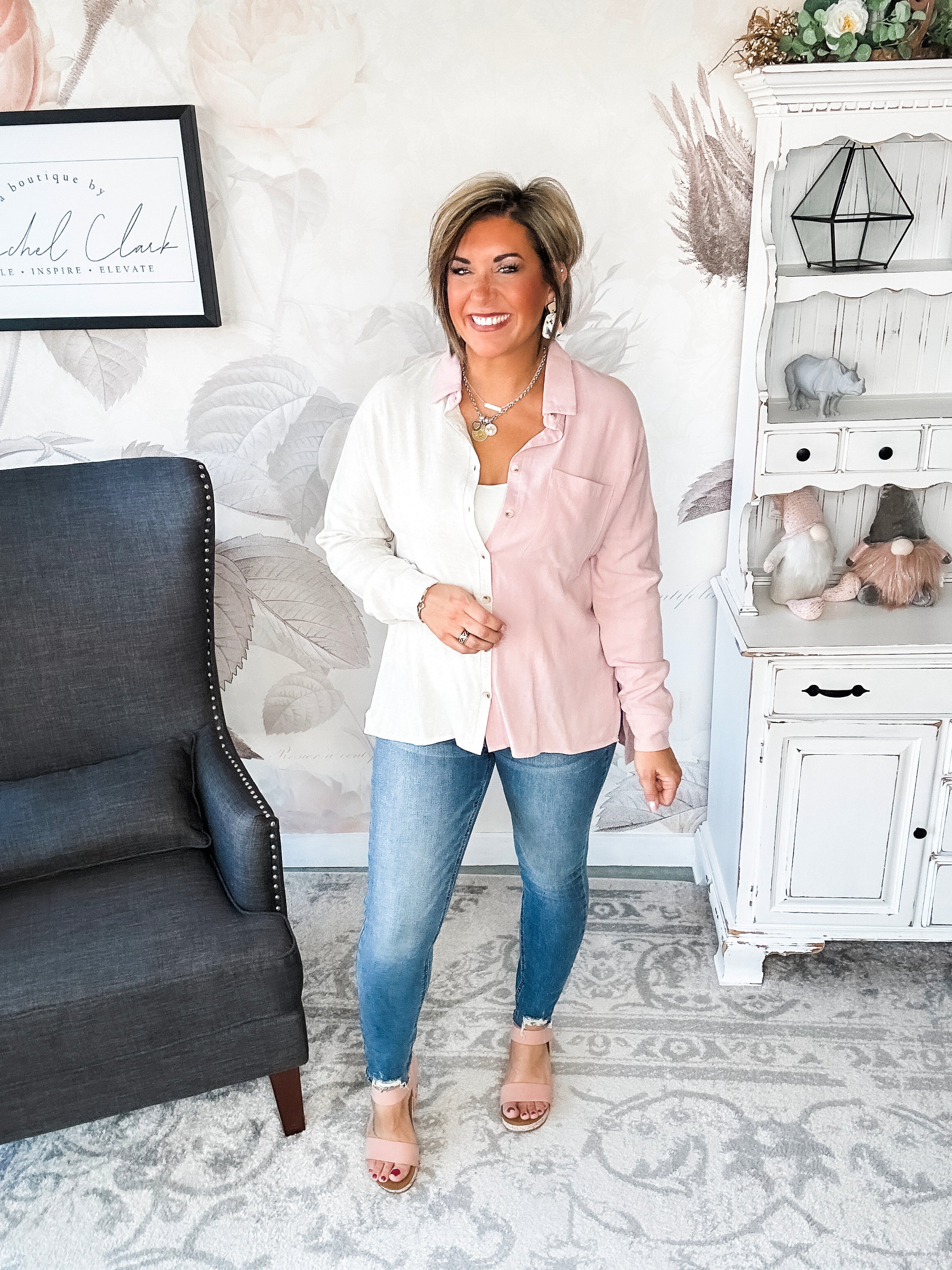 Wishing on Forever Linen Button Down