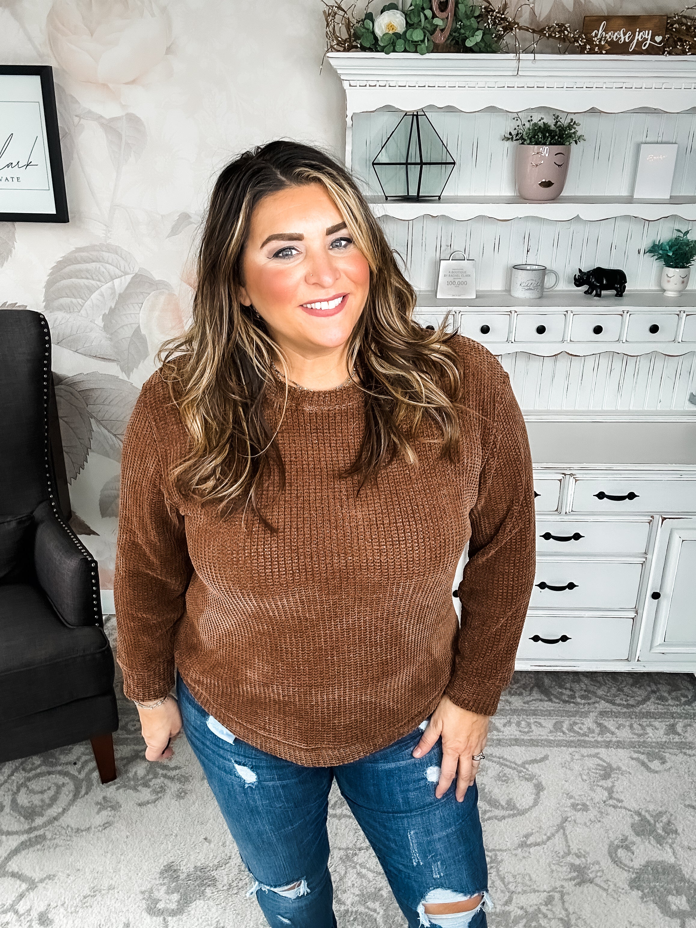 BLACK FRIDAY EXCLUSIVE - Moonlight Mixer Sweater - Brown