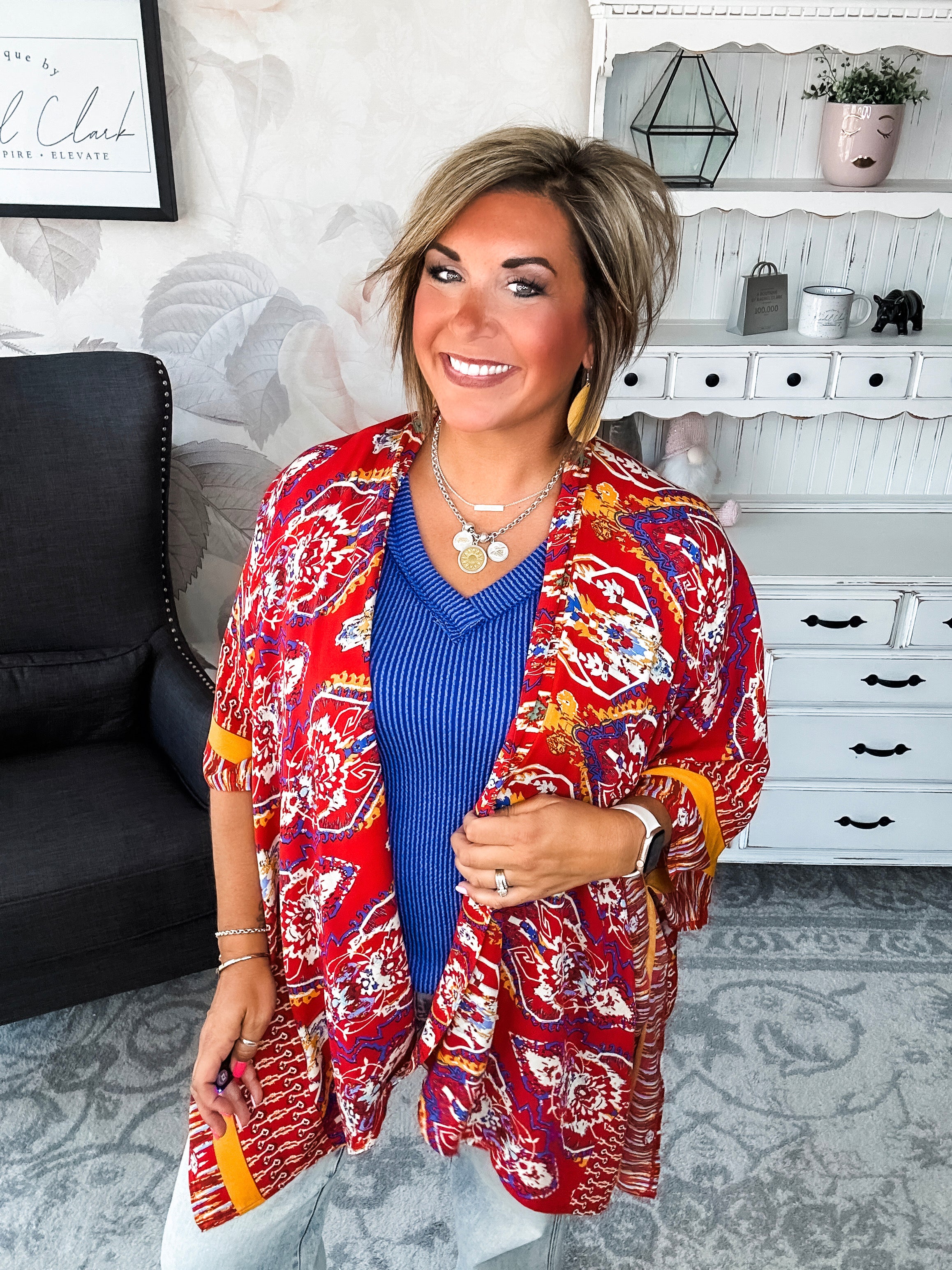 The Perfect Mix Kimono - Red