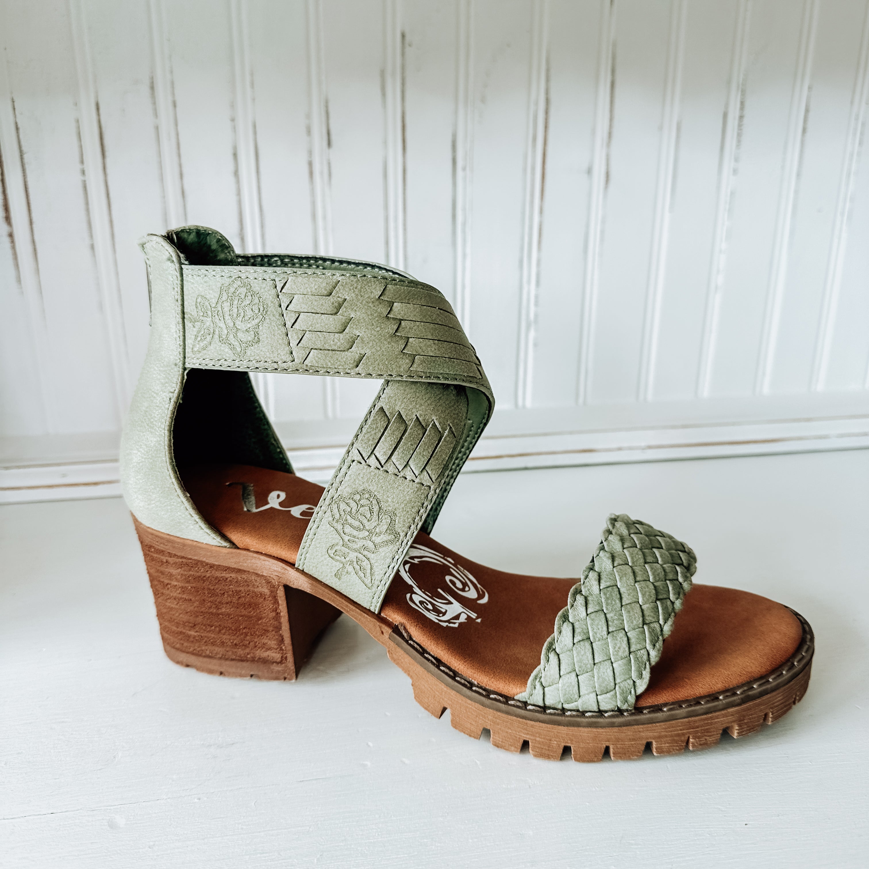 Vana Block Heel - Sage