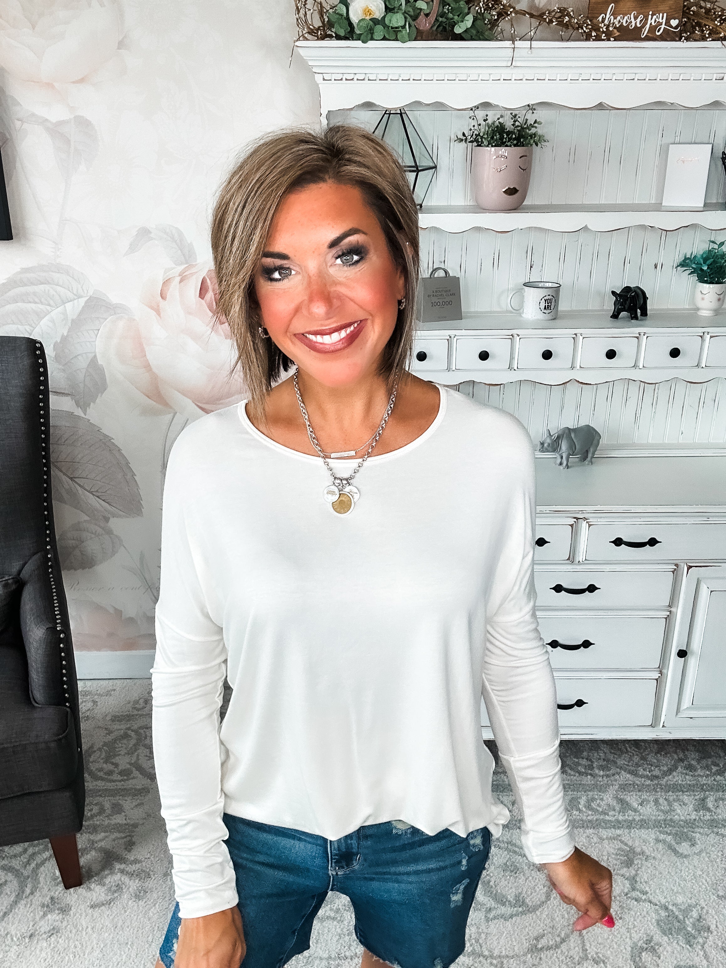 She's Fabulous Long Sleeve Tee - Ivory