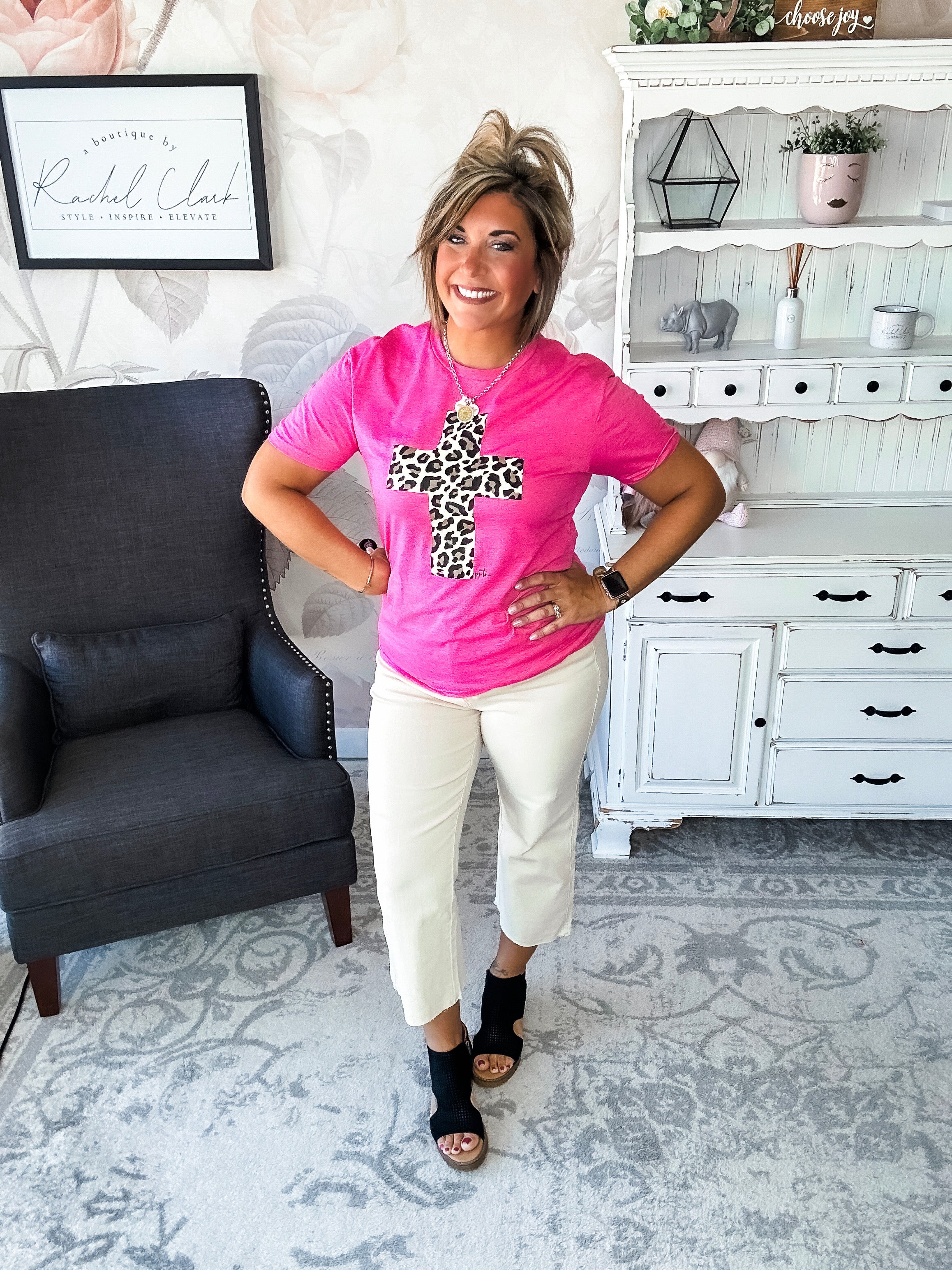 Leopard Cross Graphic Tee