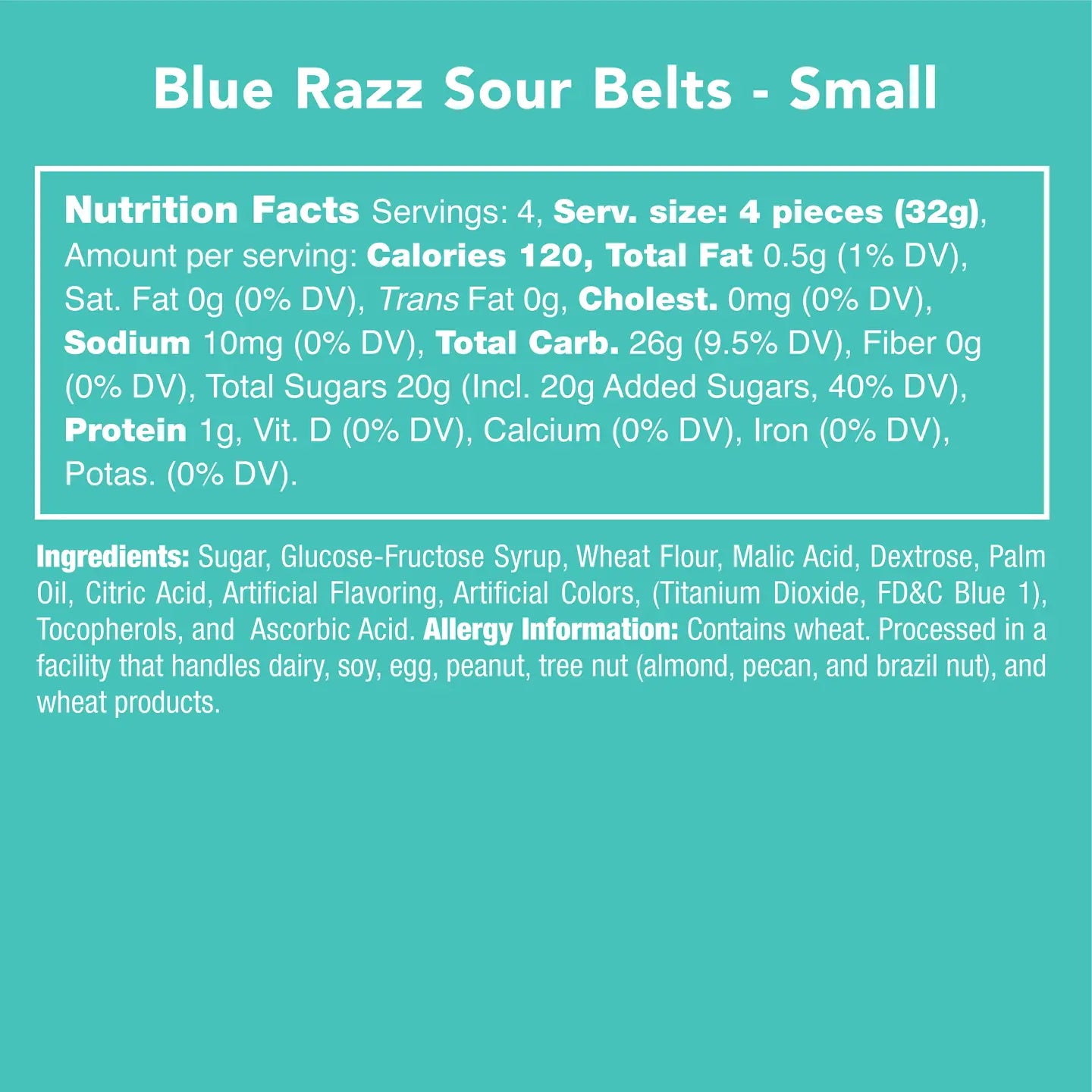 Candy Club - Blue Razz Sour Belts
