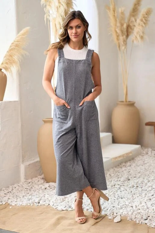 Be Yourself Jumpsuit - Charcoal
