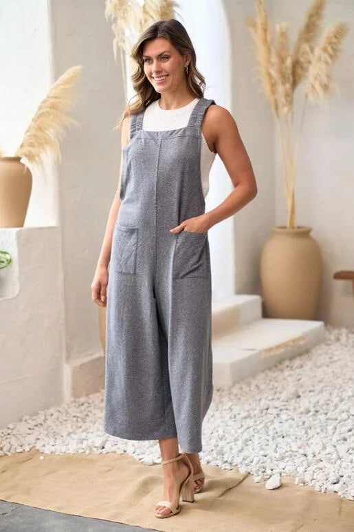 Be Yourself Jumpsuit - Charcoal