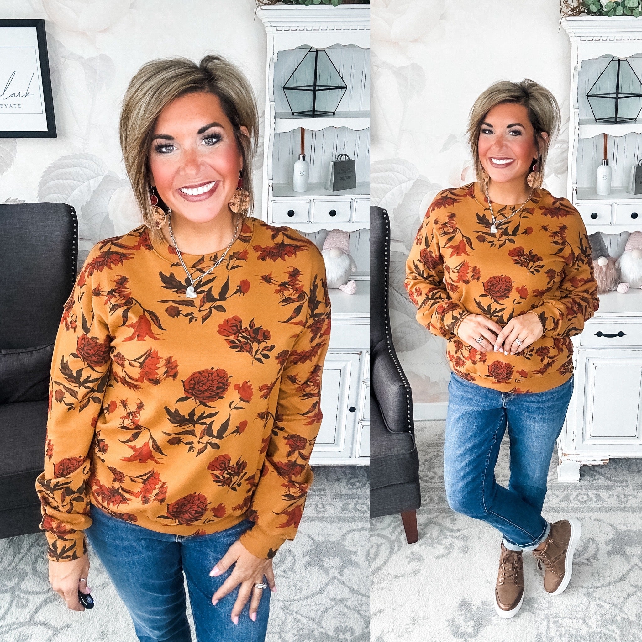 Ampersand Avenue University Pullover - Fall Bouquet