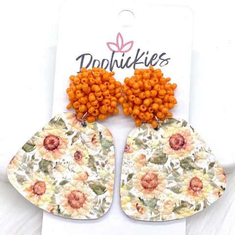 2" Summer Jasmine Earrings - Sunflowers