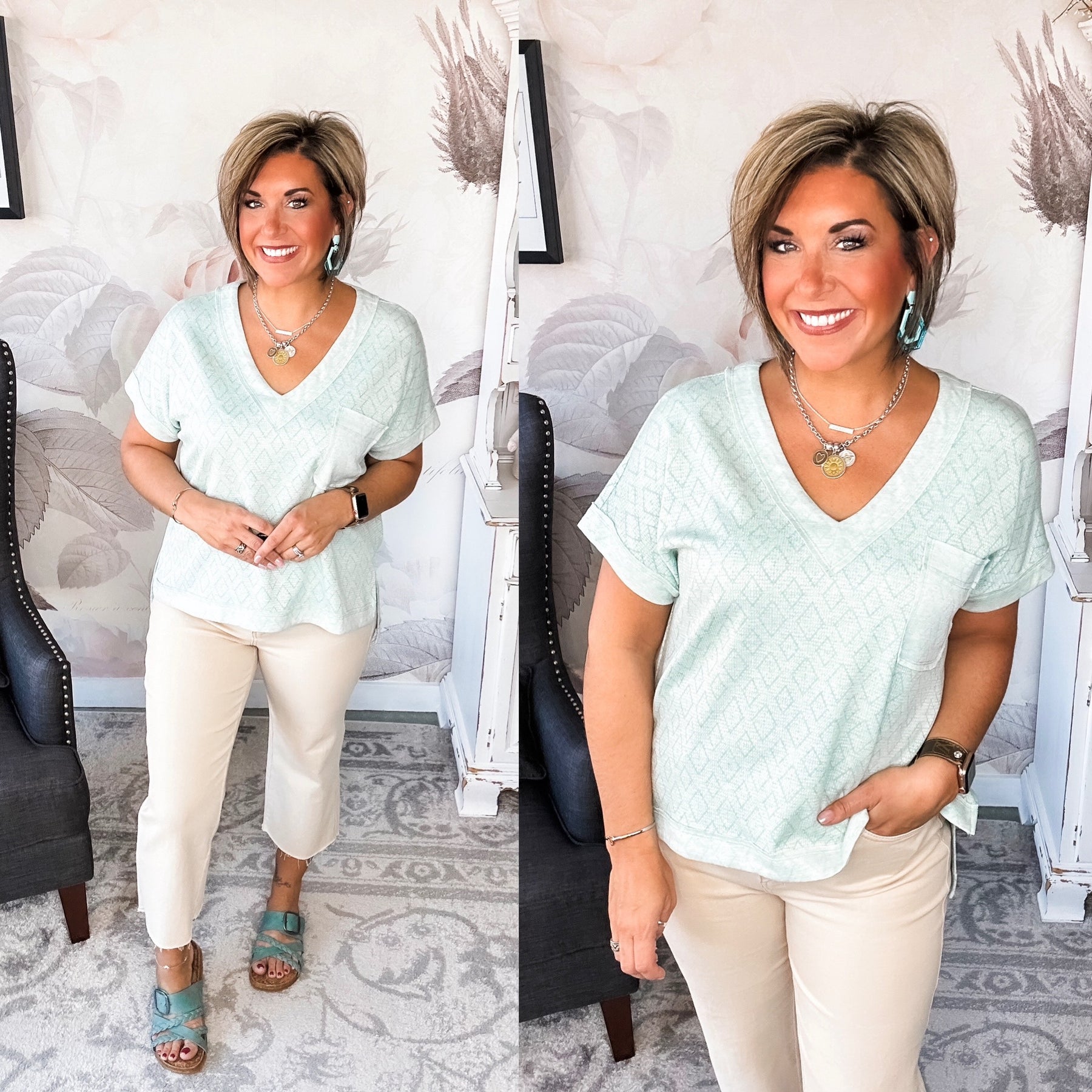 Watch The World Tee - Mint