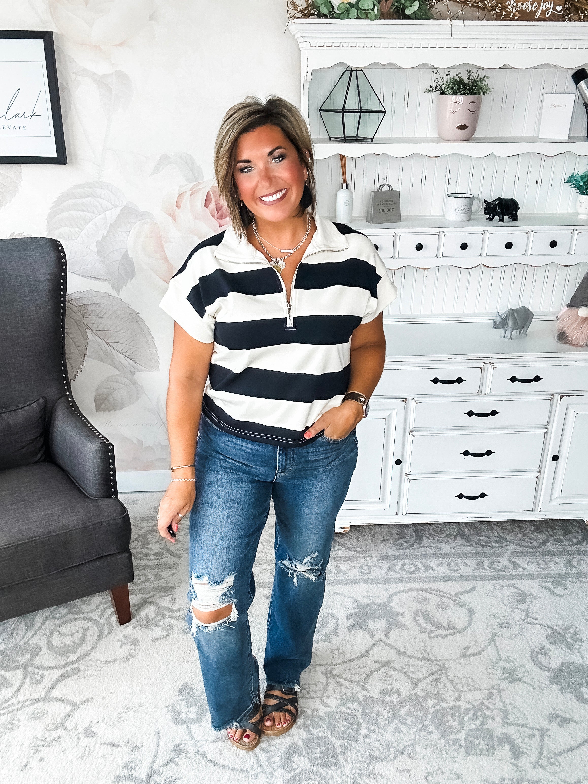 Hope Floats Quarter Zip Sweater