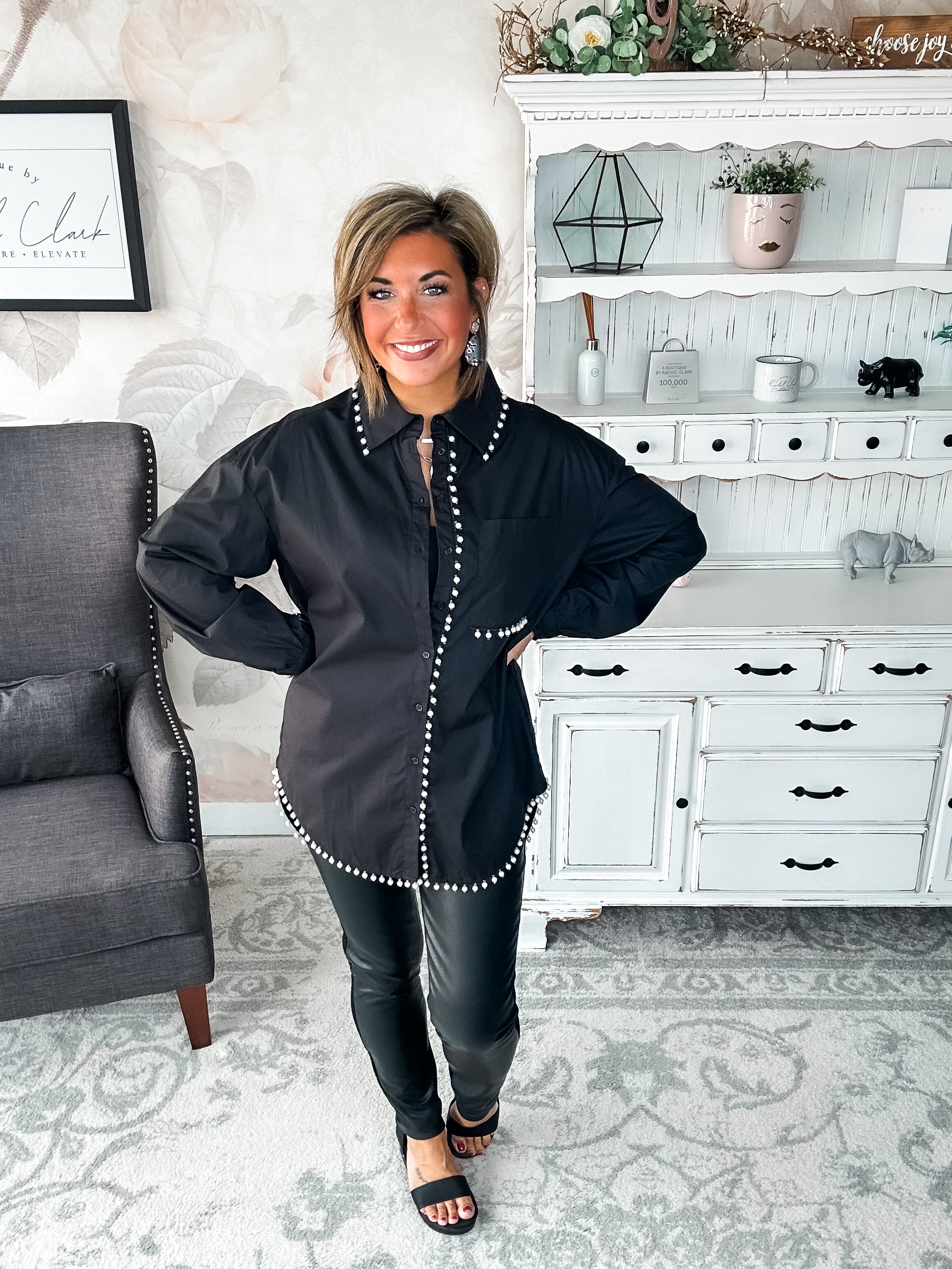 You are Extraordinary Button Down - Black