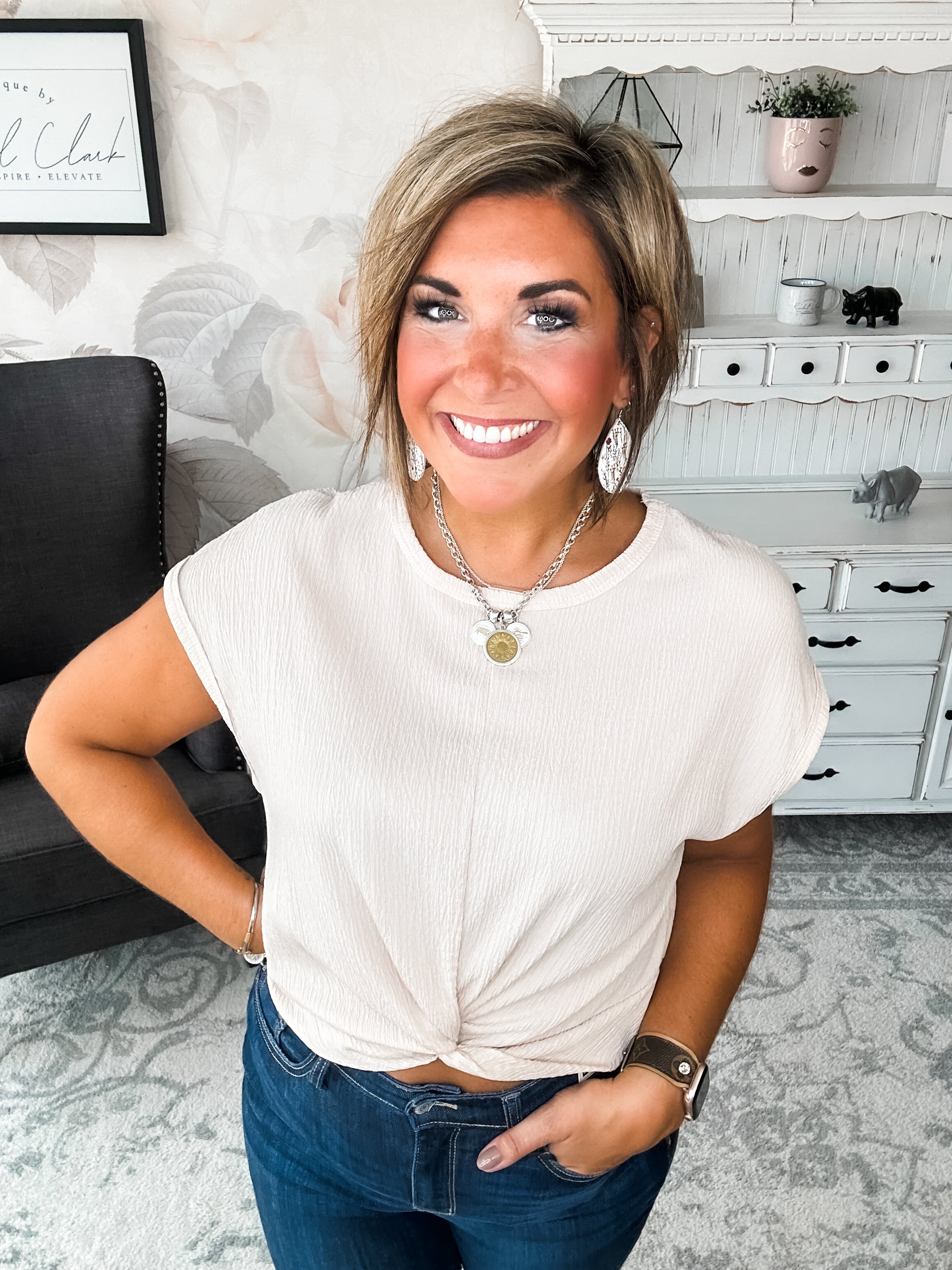 Just Like You Top - Taupe