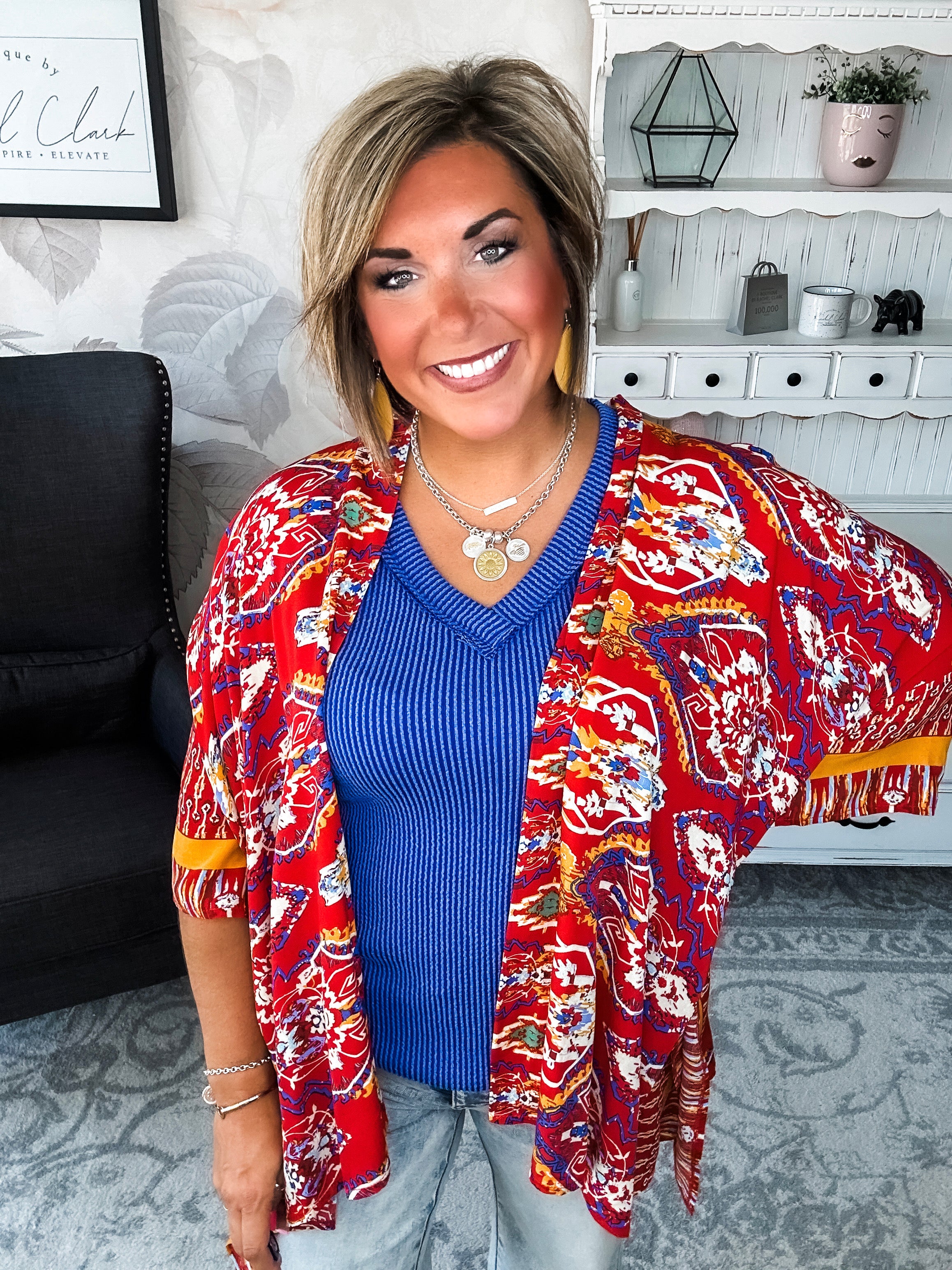 The Perfect Mix Kimono - Red