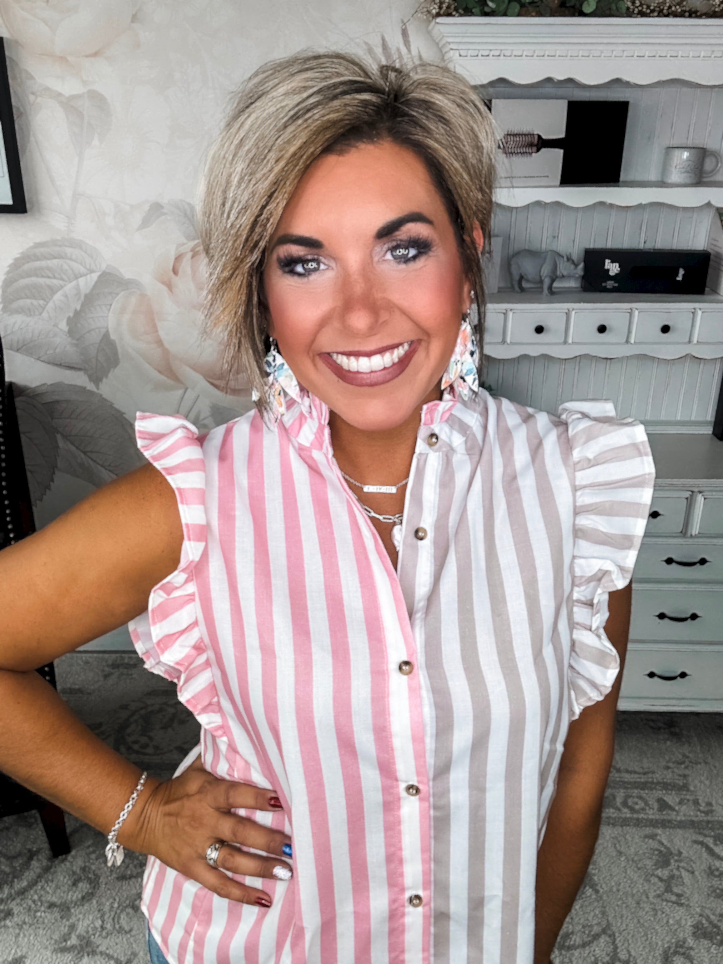 Heart Fall Fast Button Down