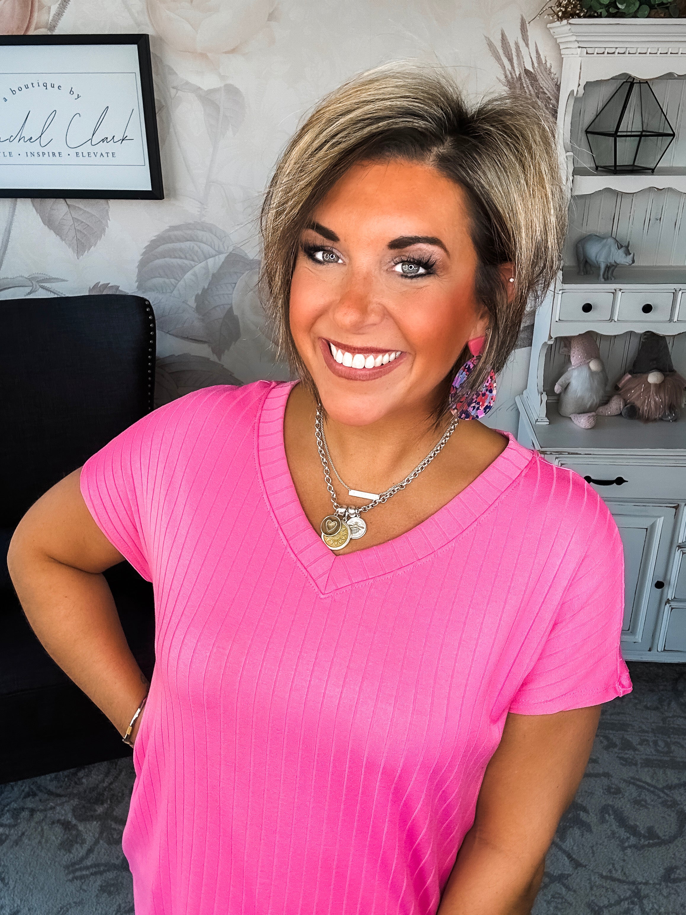 No Stories Here Top - Hot Pink