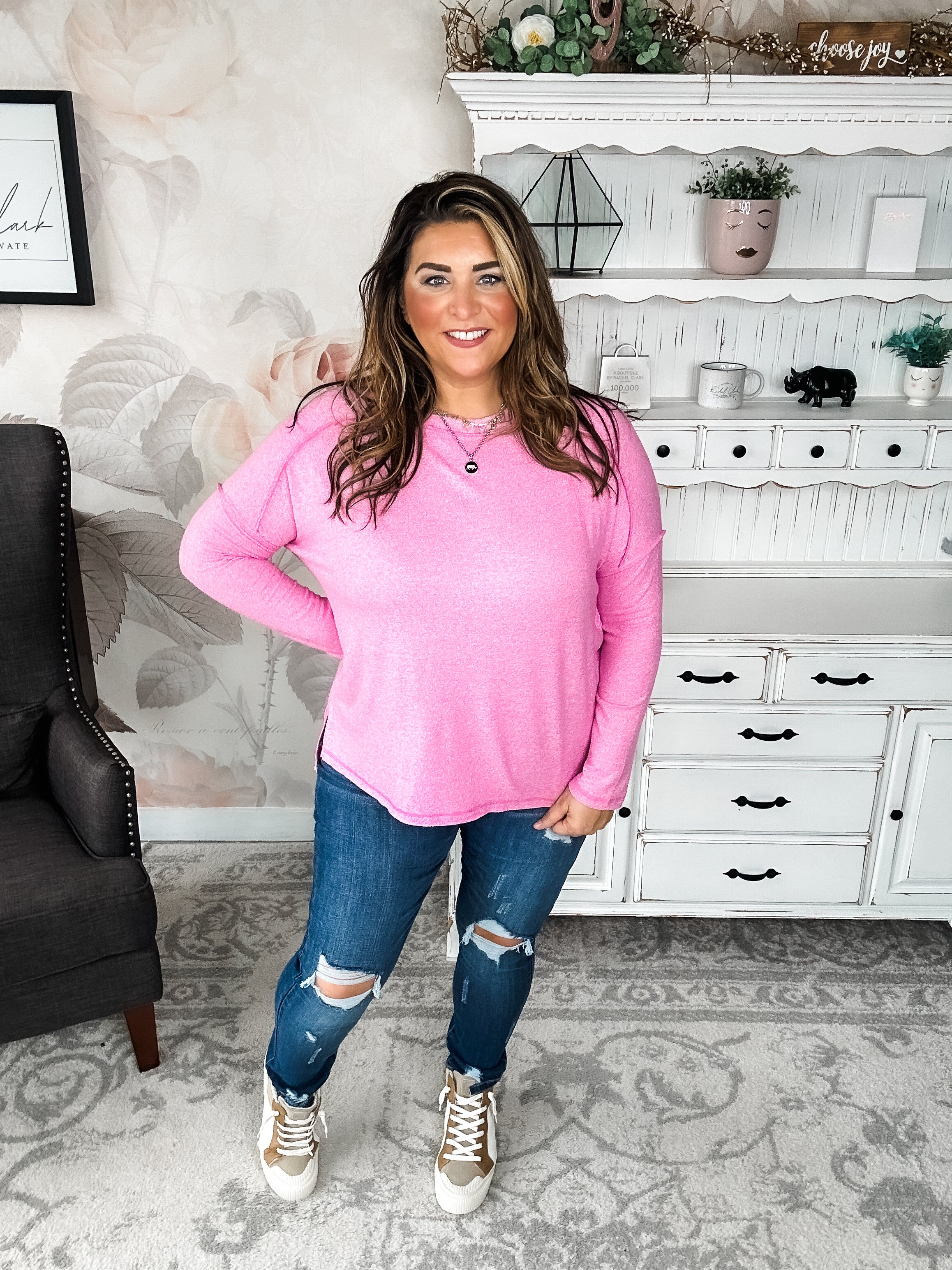 BLACK FRIDAY EXCLUSIVE - Midnight Mover Pullover - Candy Pink