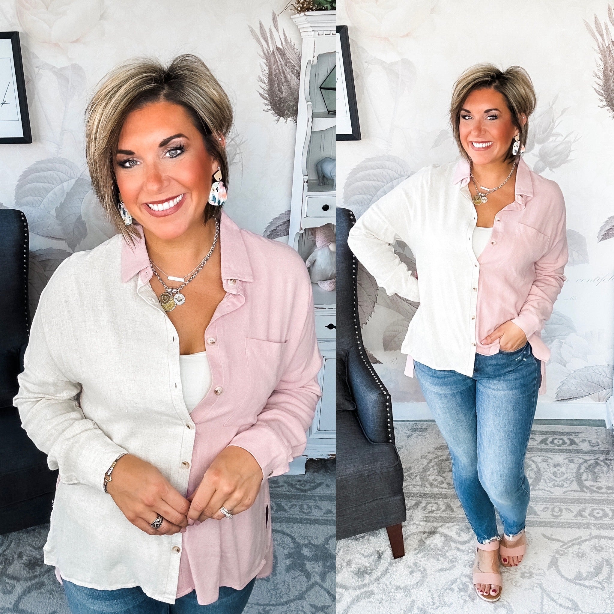 Wishing on Forever Linen Button Down