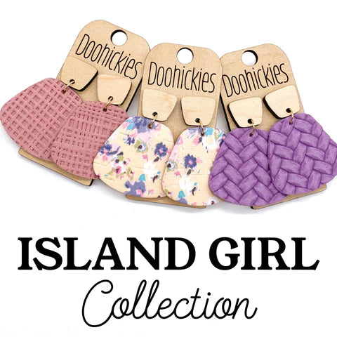 2" Island Girl Jasmine Dangles - Lilac Box Braid Earrings