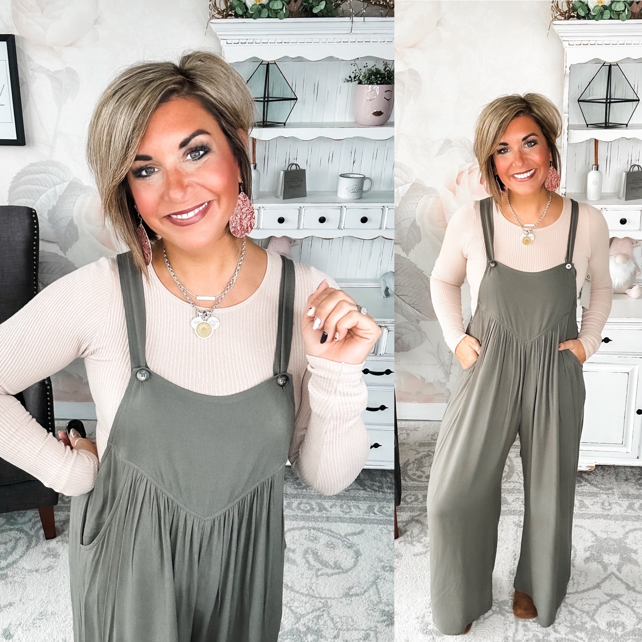 Now or Never Jumpsuit - Olive