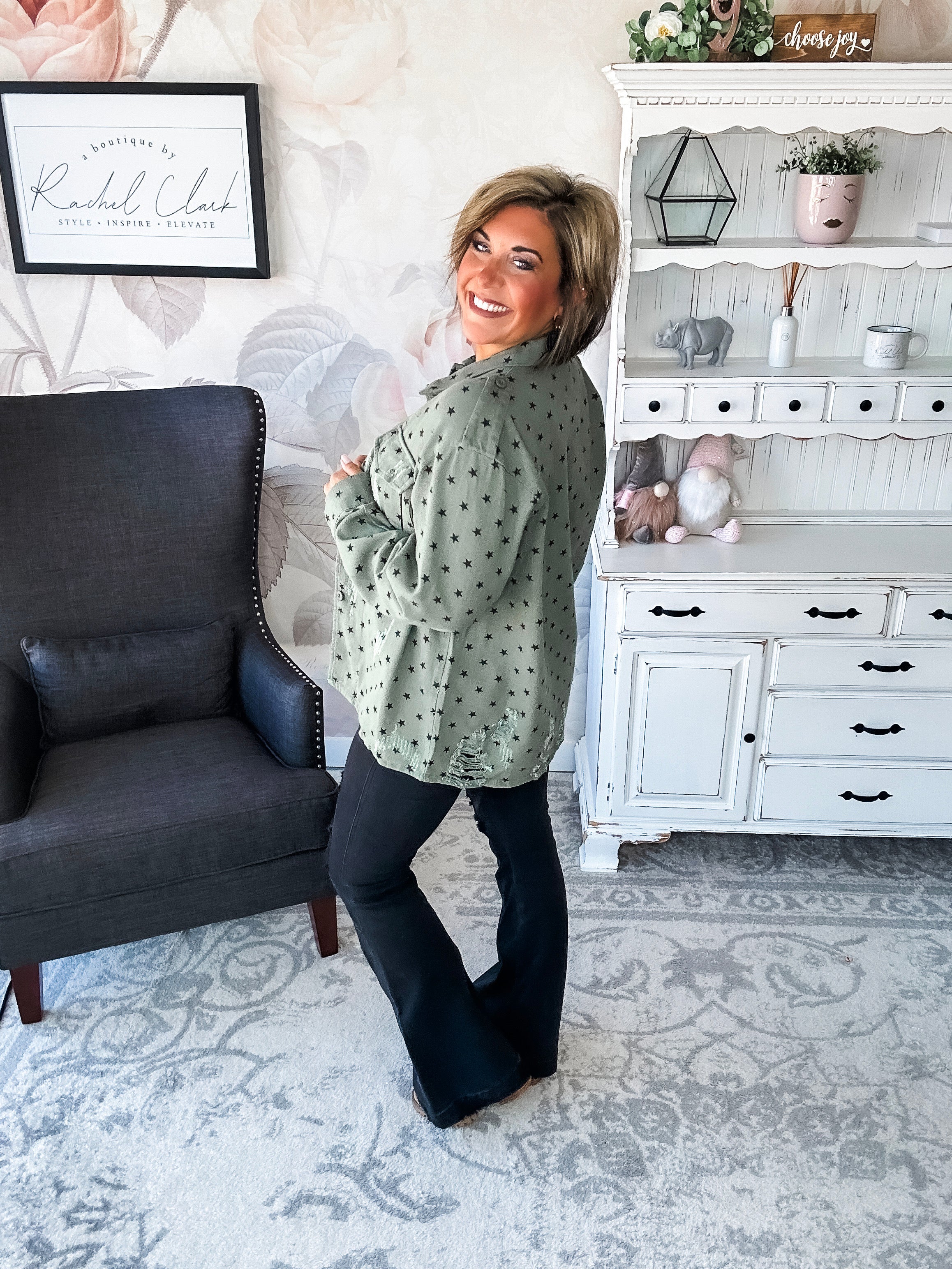 Star of the Show Distressed Shacket