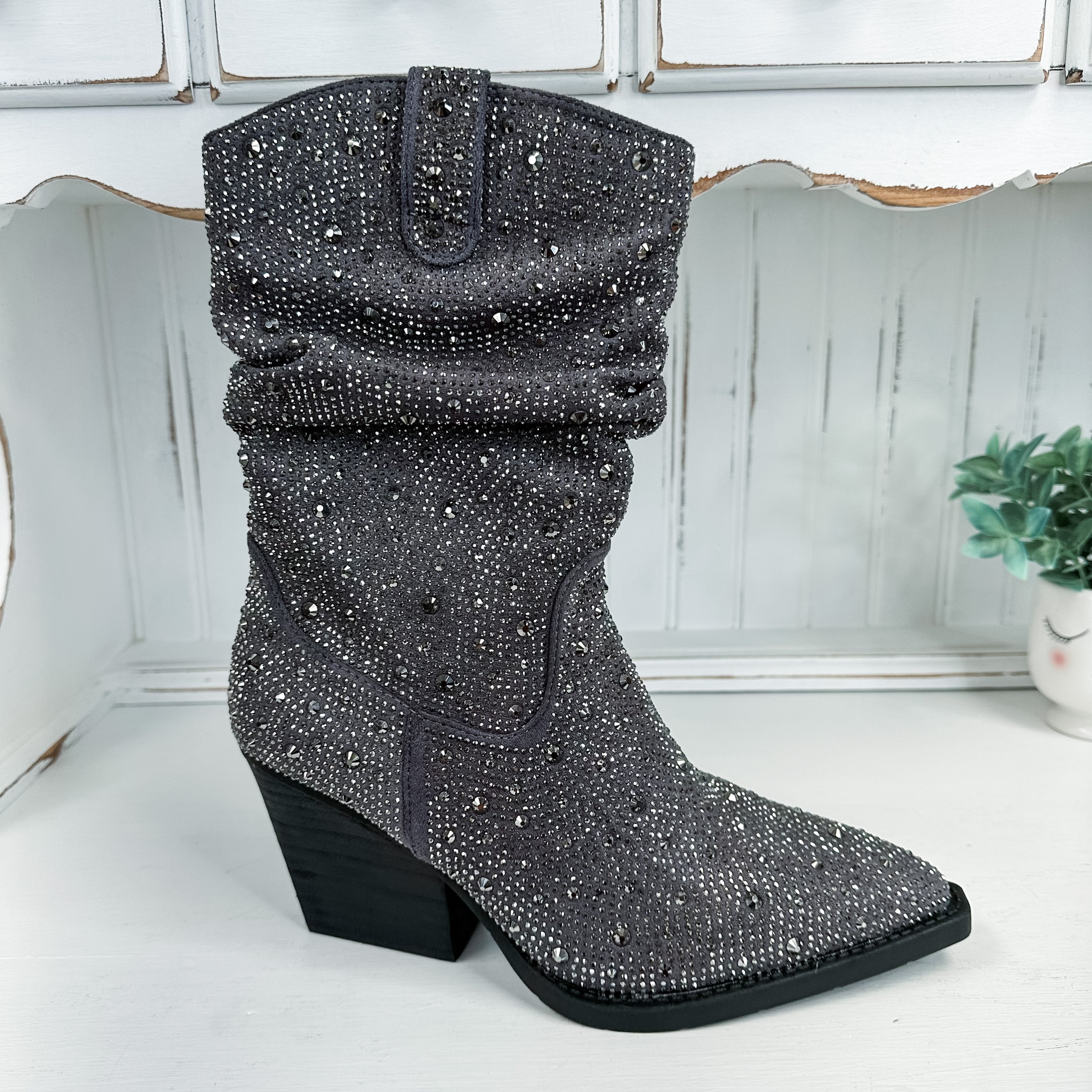 Kady Slouch Boot - Grey