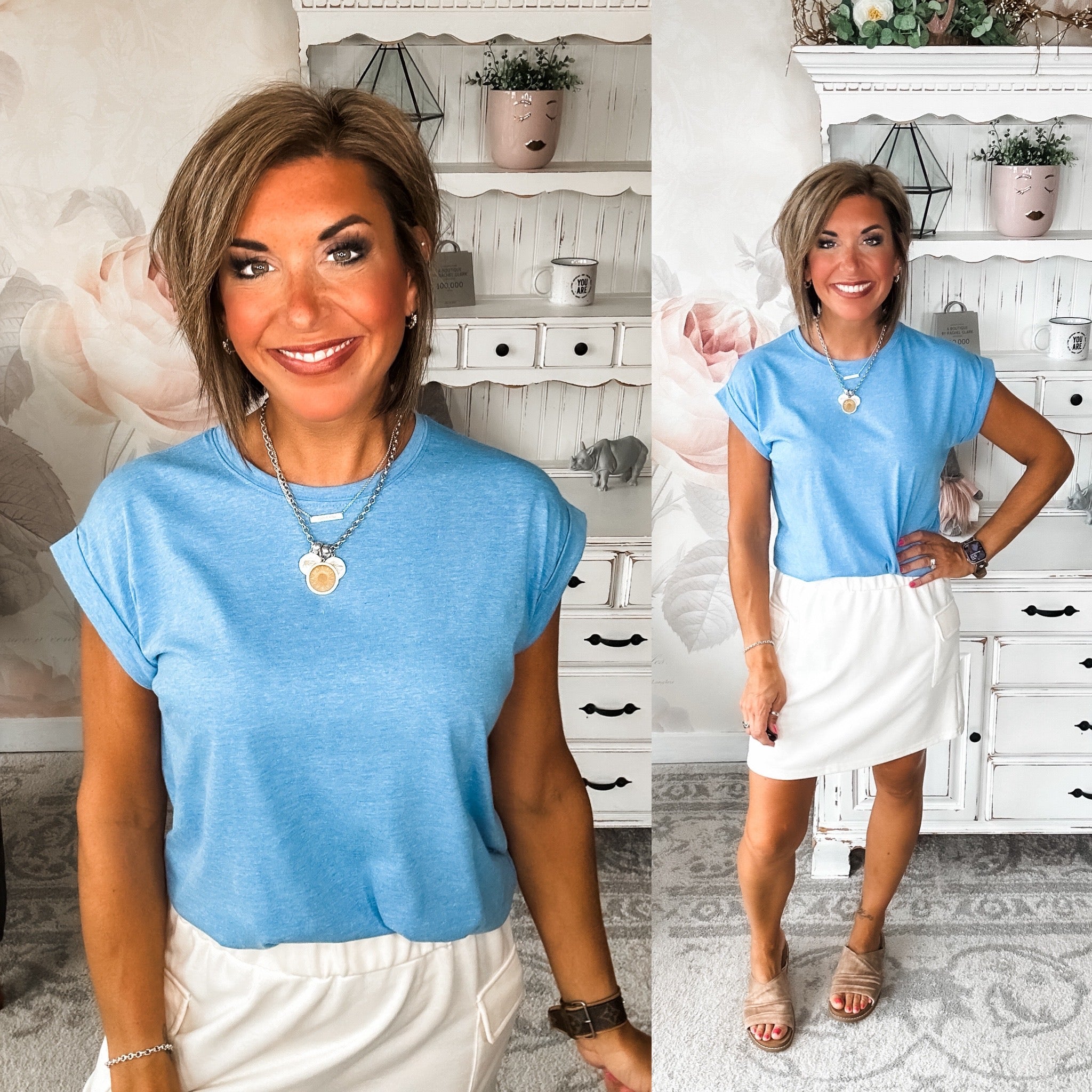 Up All Night Short Sleeve Tee - Ocean Blue