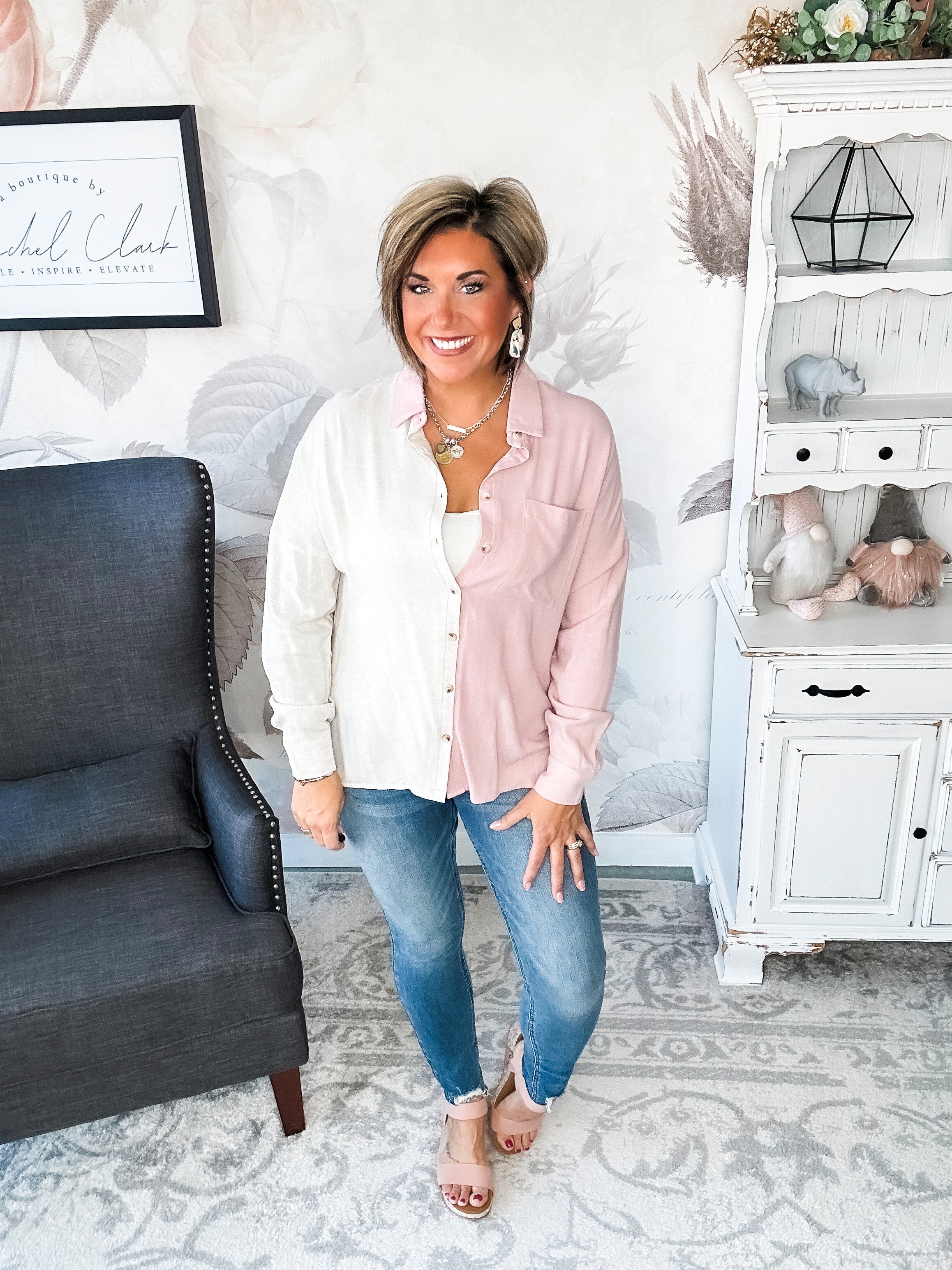 Wishing on Forever Linen Button Down