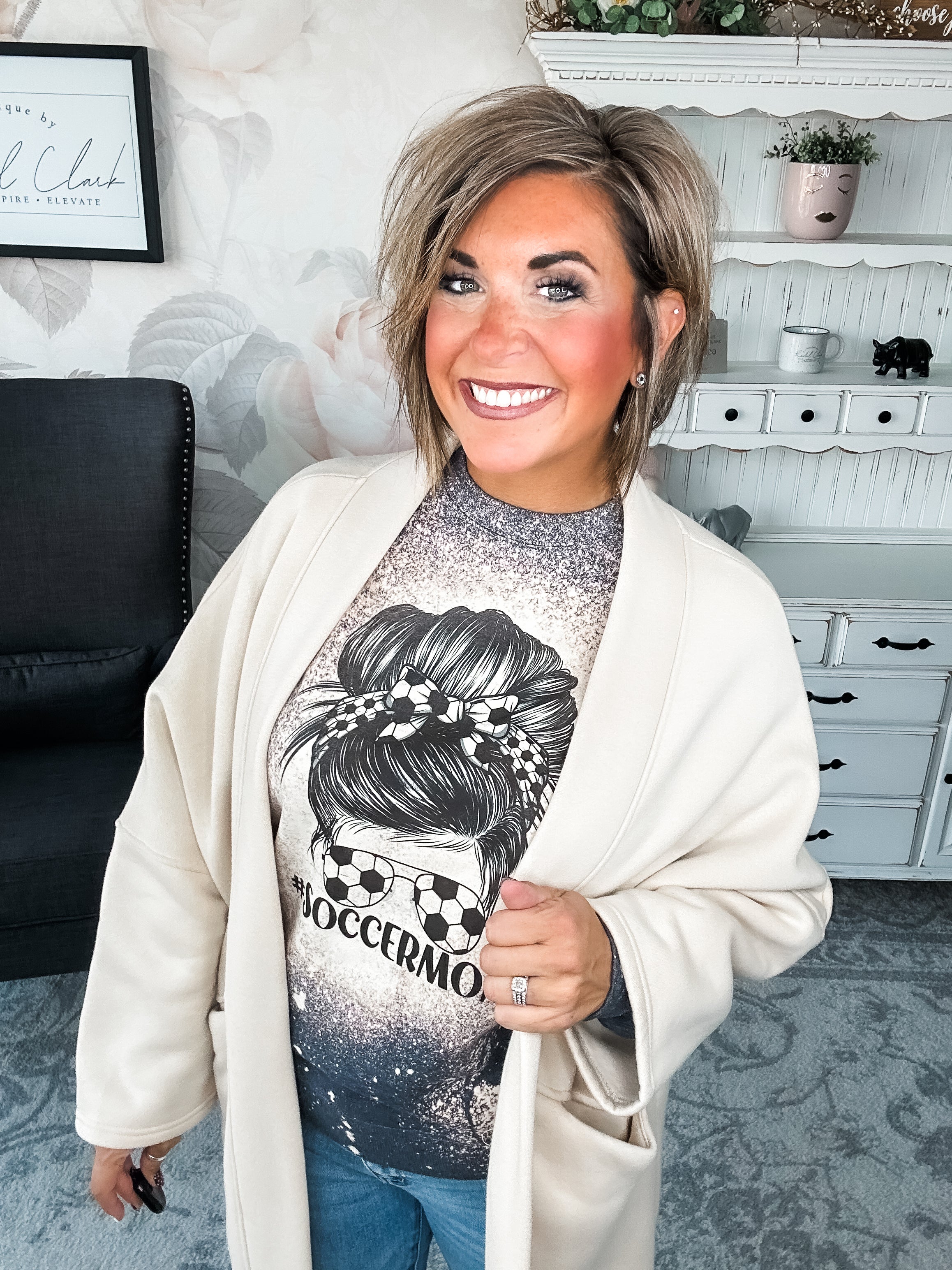 Soccer Mom Bleached Sweatshirt