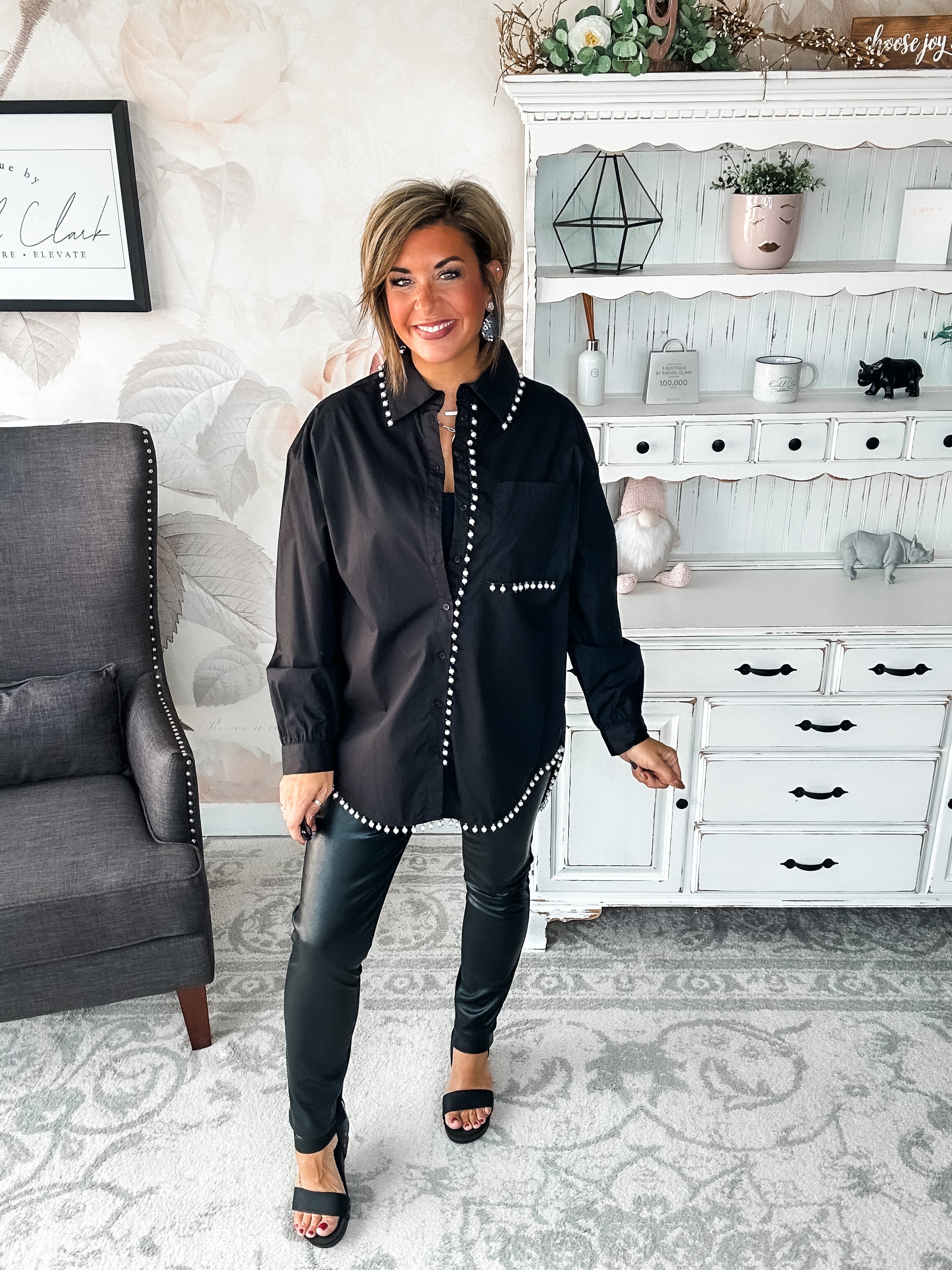 You are Extraordinary Button Down - Black