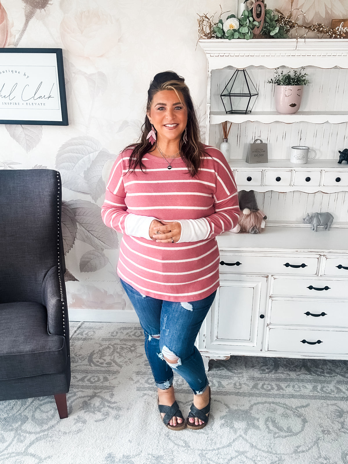 Look Back On The Time Pullover - Mauve