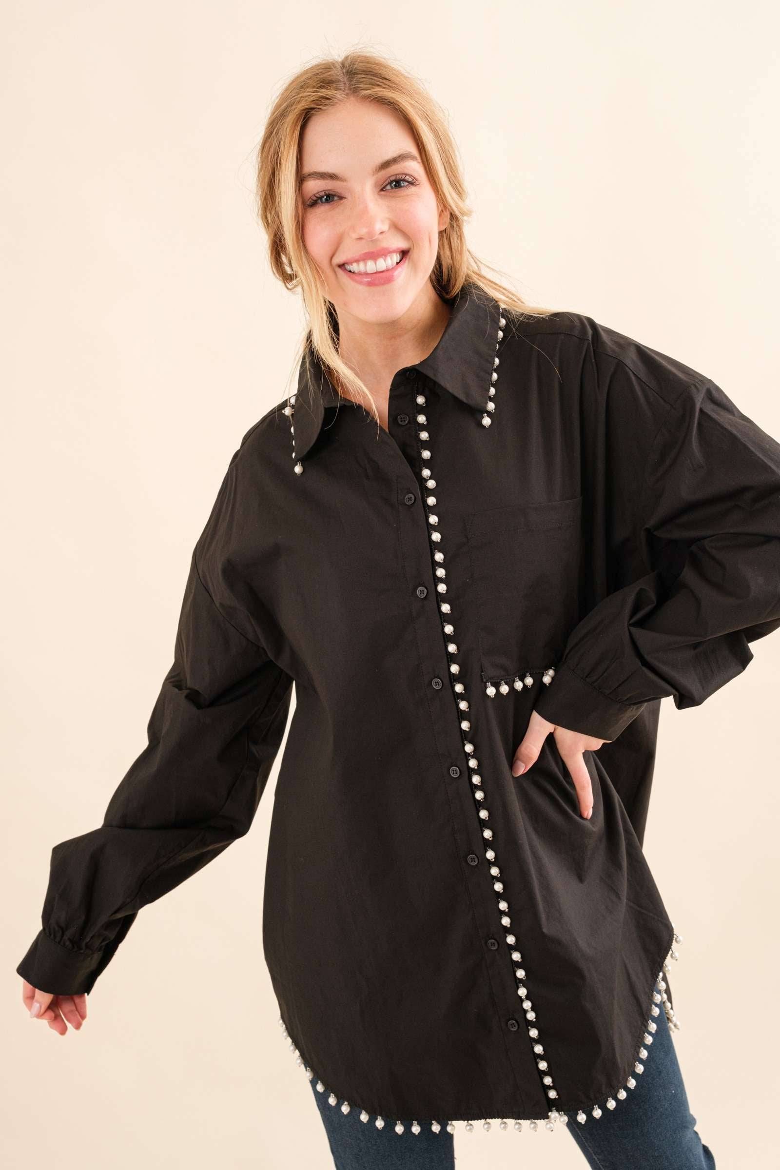 You are Extraordinary Button Down - Black