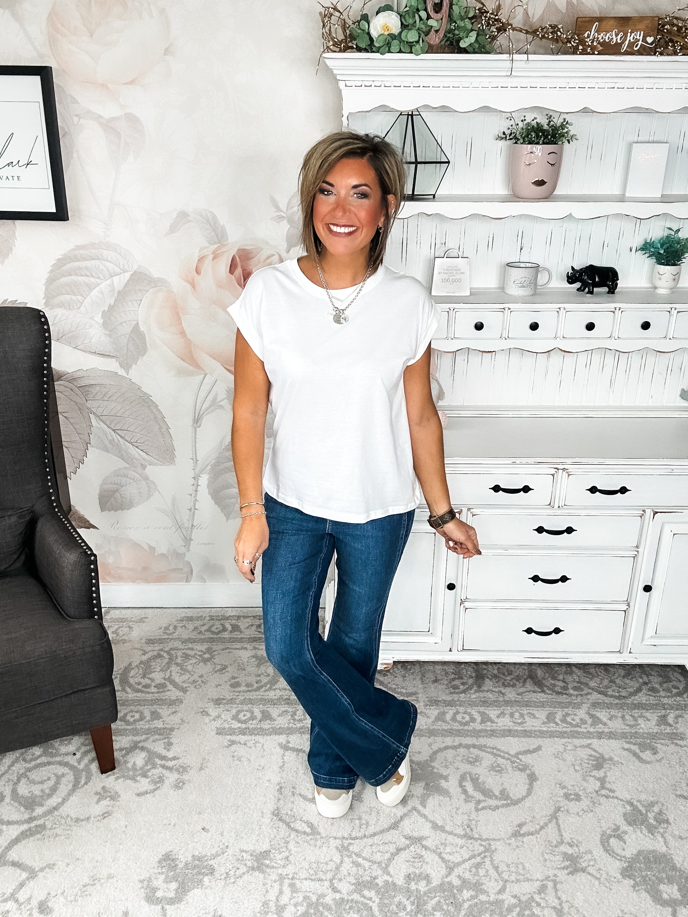 BLACK FRIDAY EXCLUSIVE - Up All Night Short Sleeve Tee - White