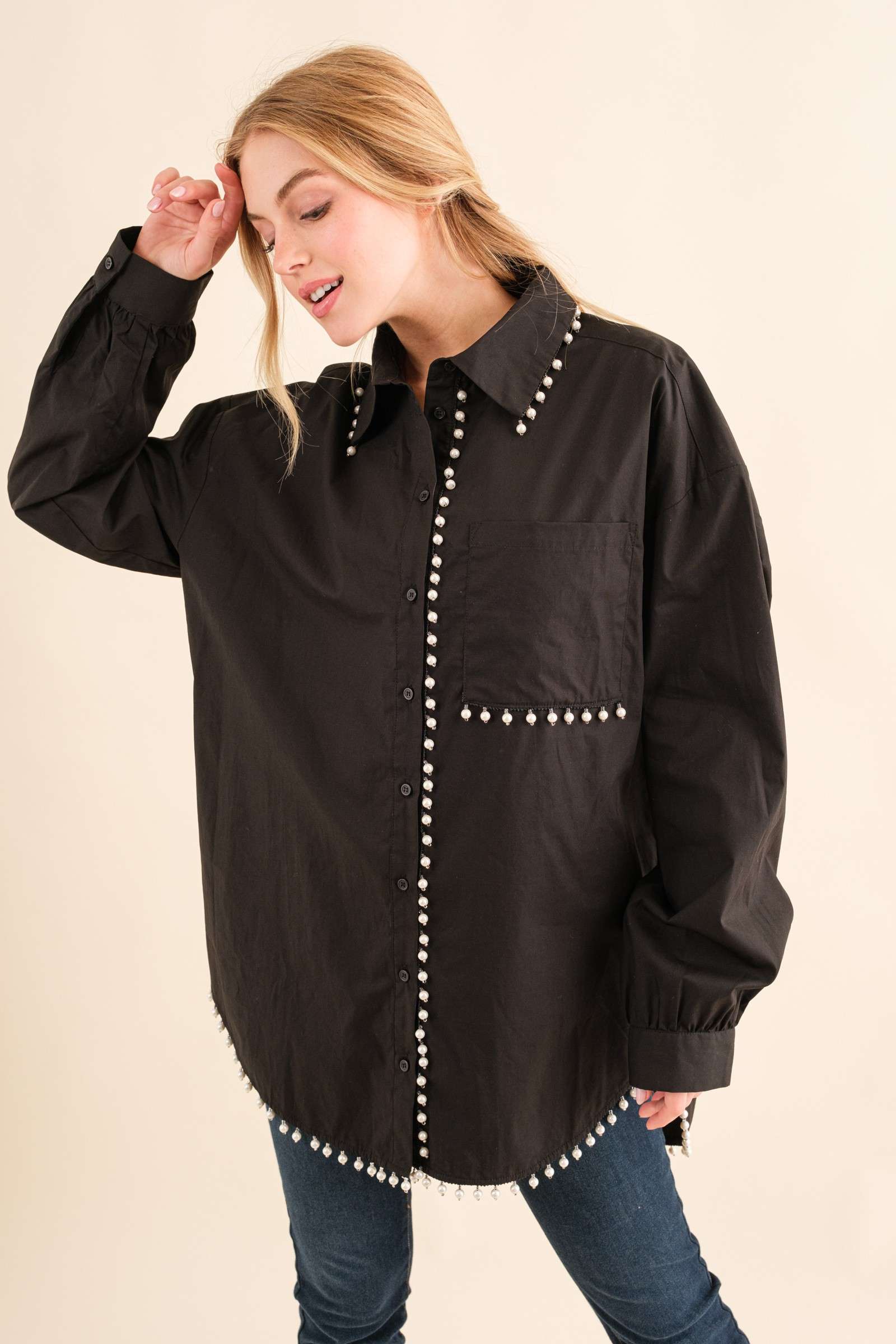 You are Extraordinary Button Down - Black