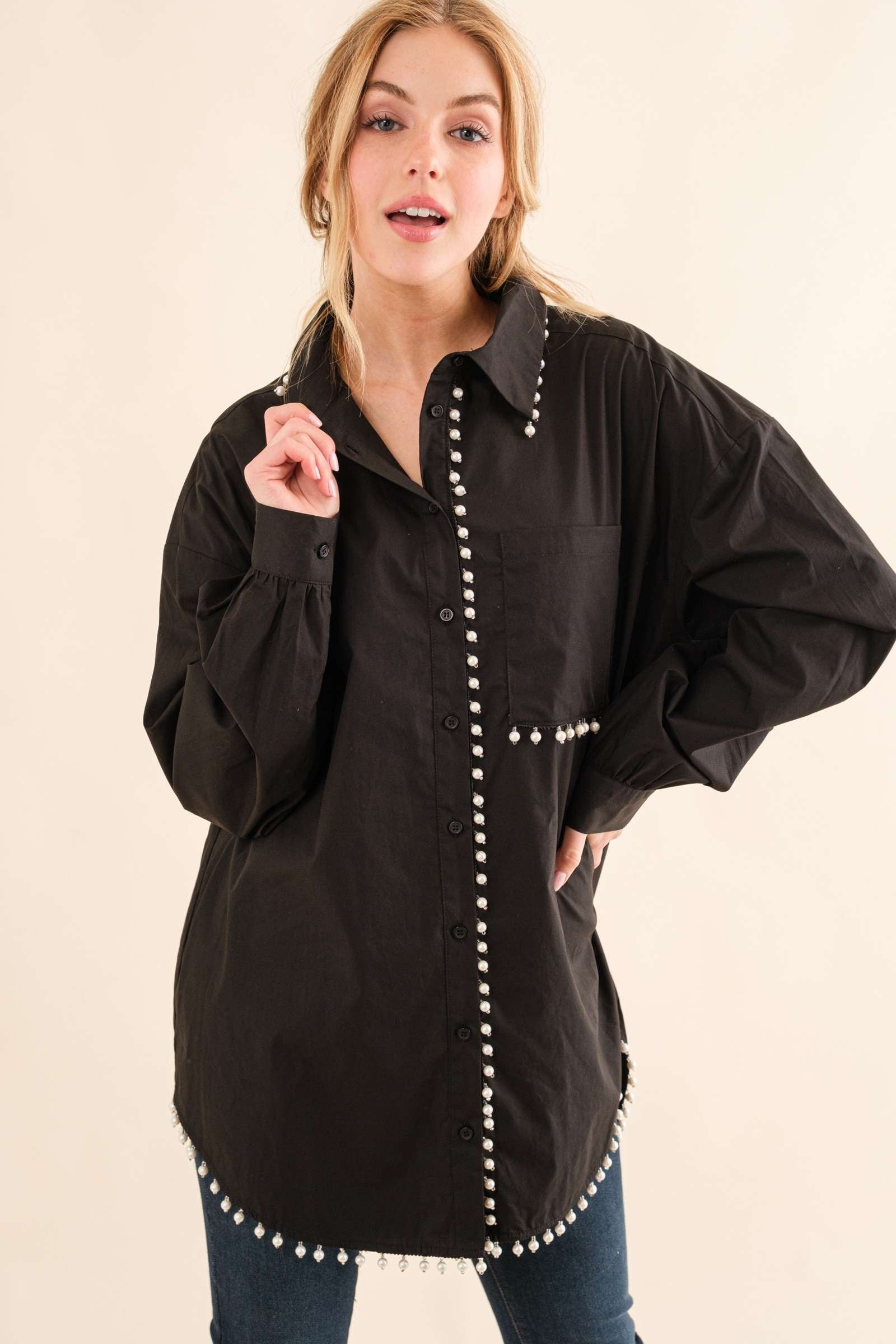 You are Extraordinary Button Down - Black