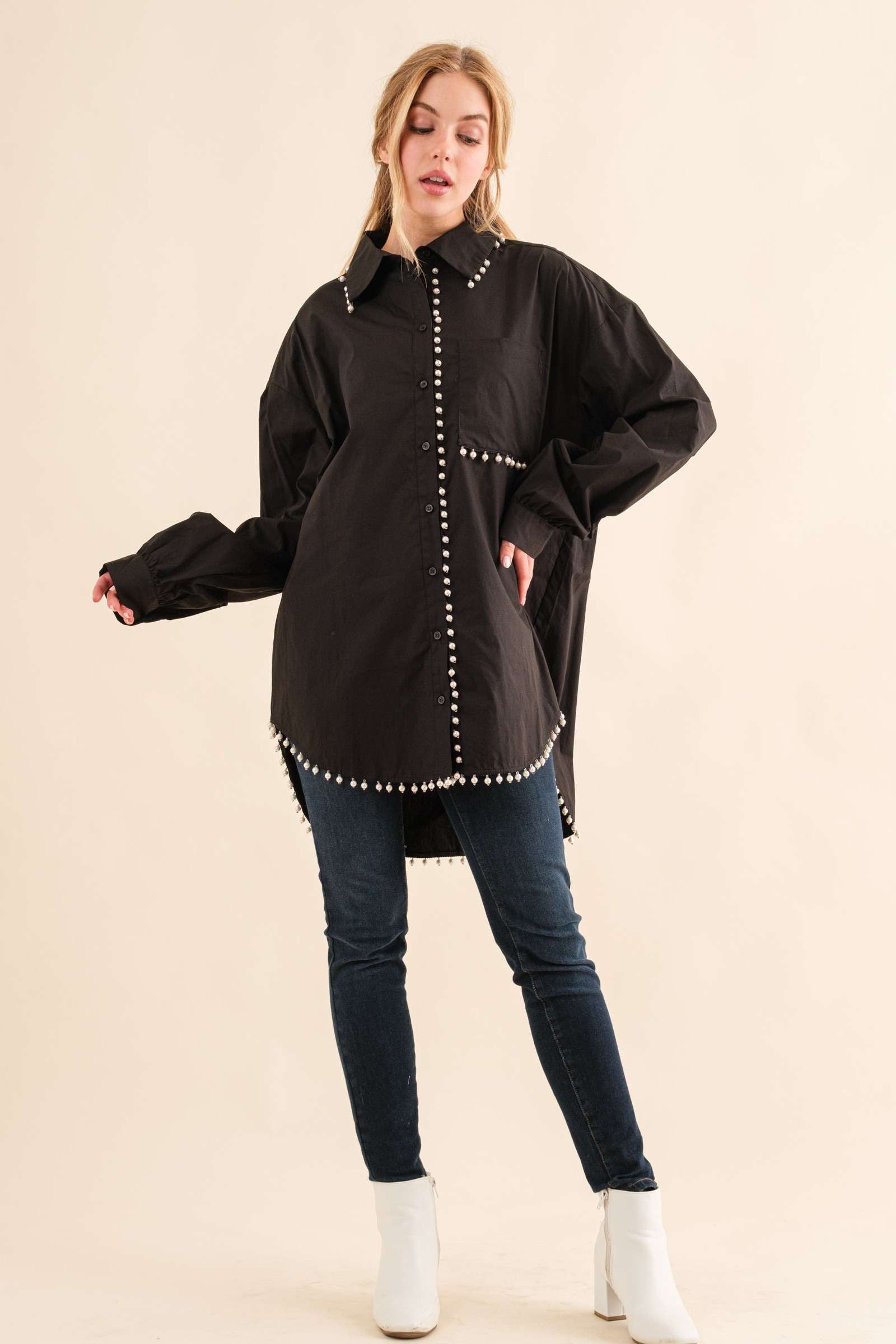 You are Extraordinary Button Down - Black