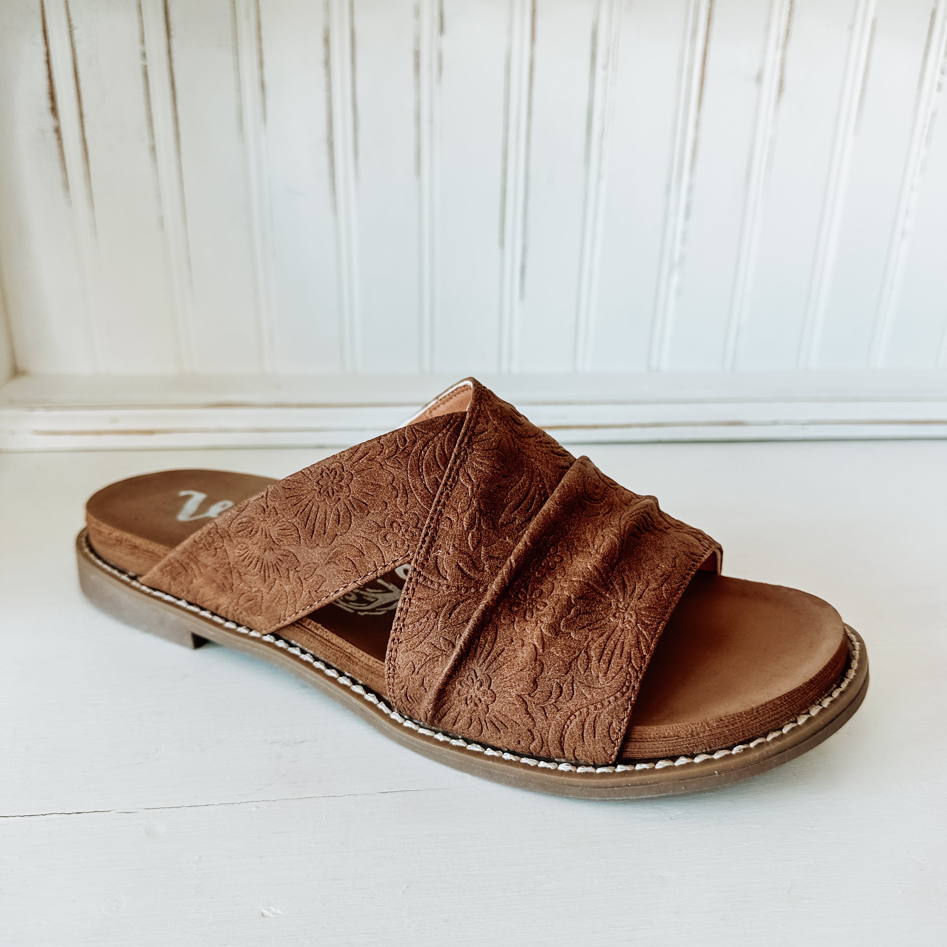 Jolene Tooled Sandal - Tan