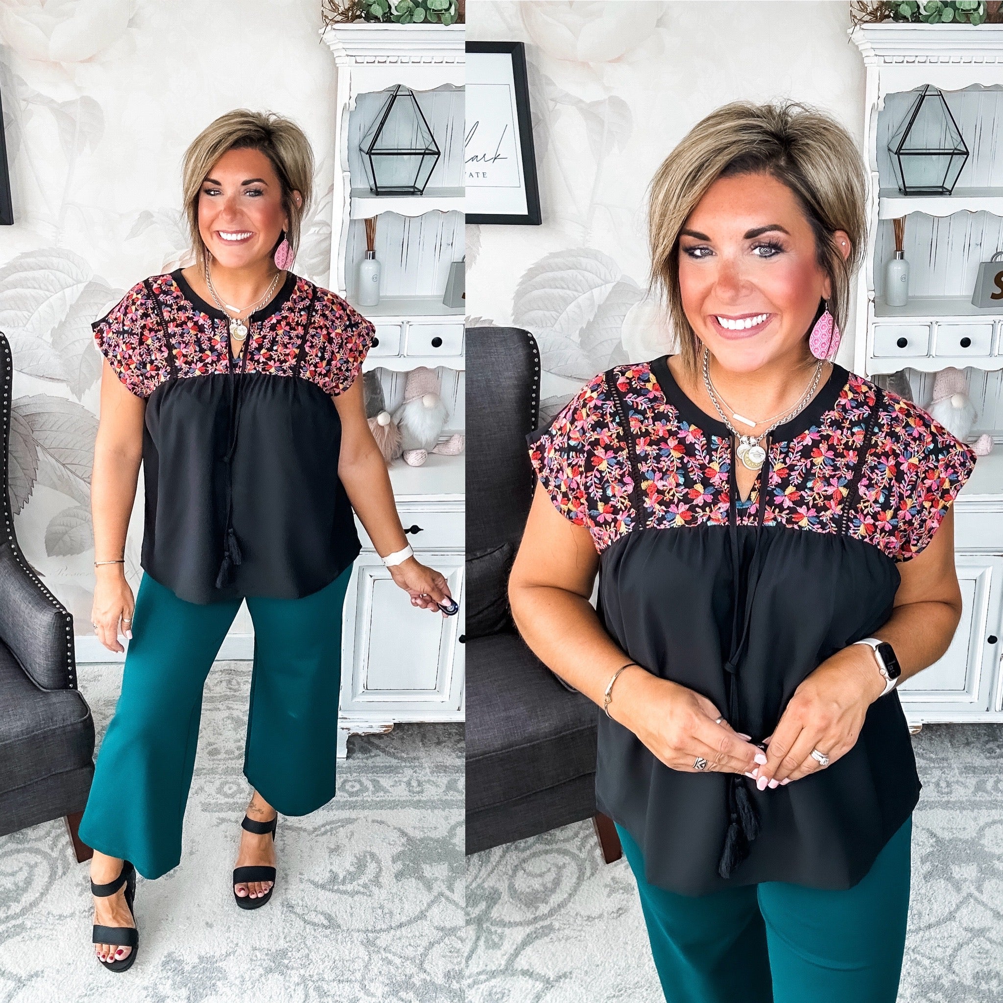 Listen To Your Heart Blouse - Black