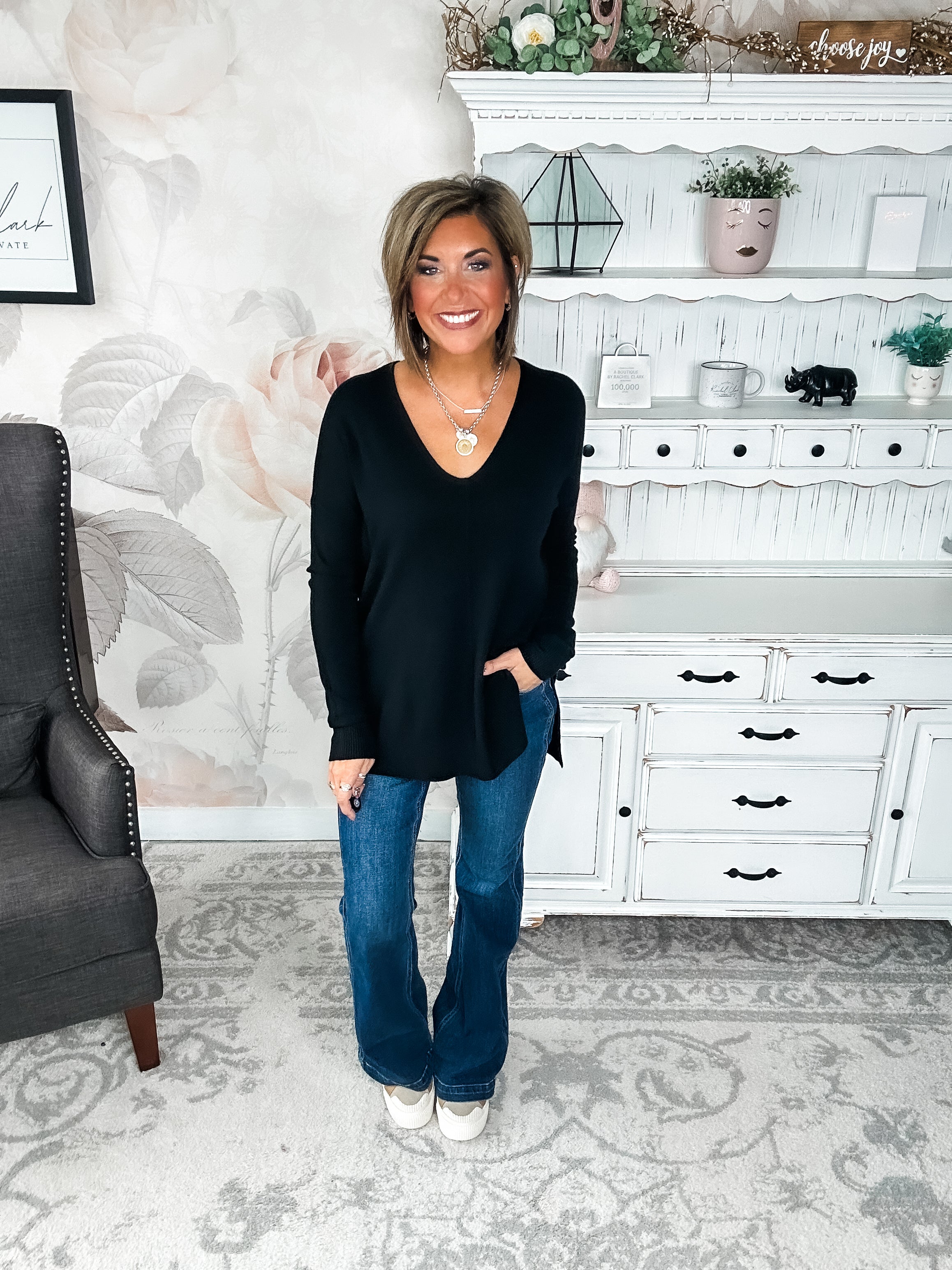 BLACK FRIDAY EXCLUSIVE - Blackout Breezer Sweater - Black