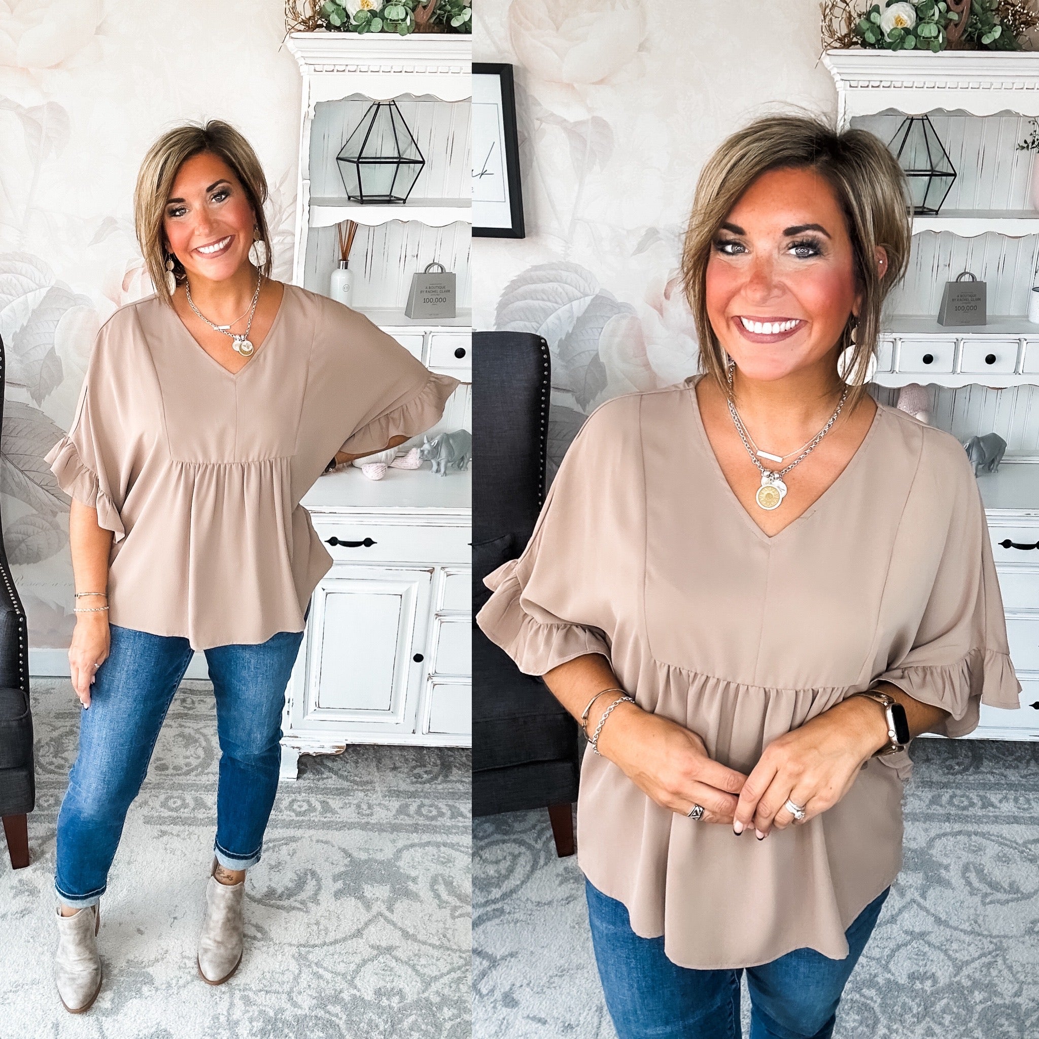 Close to Me Blouse - Mocha