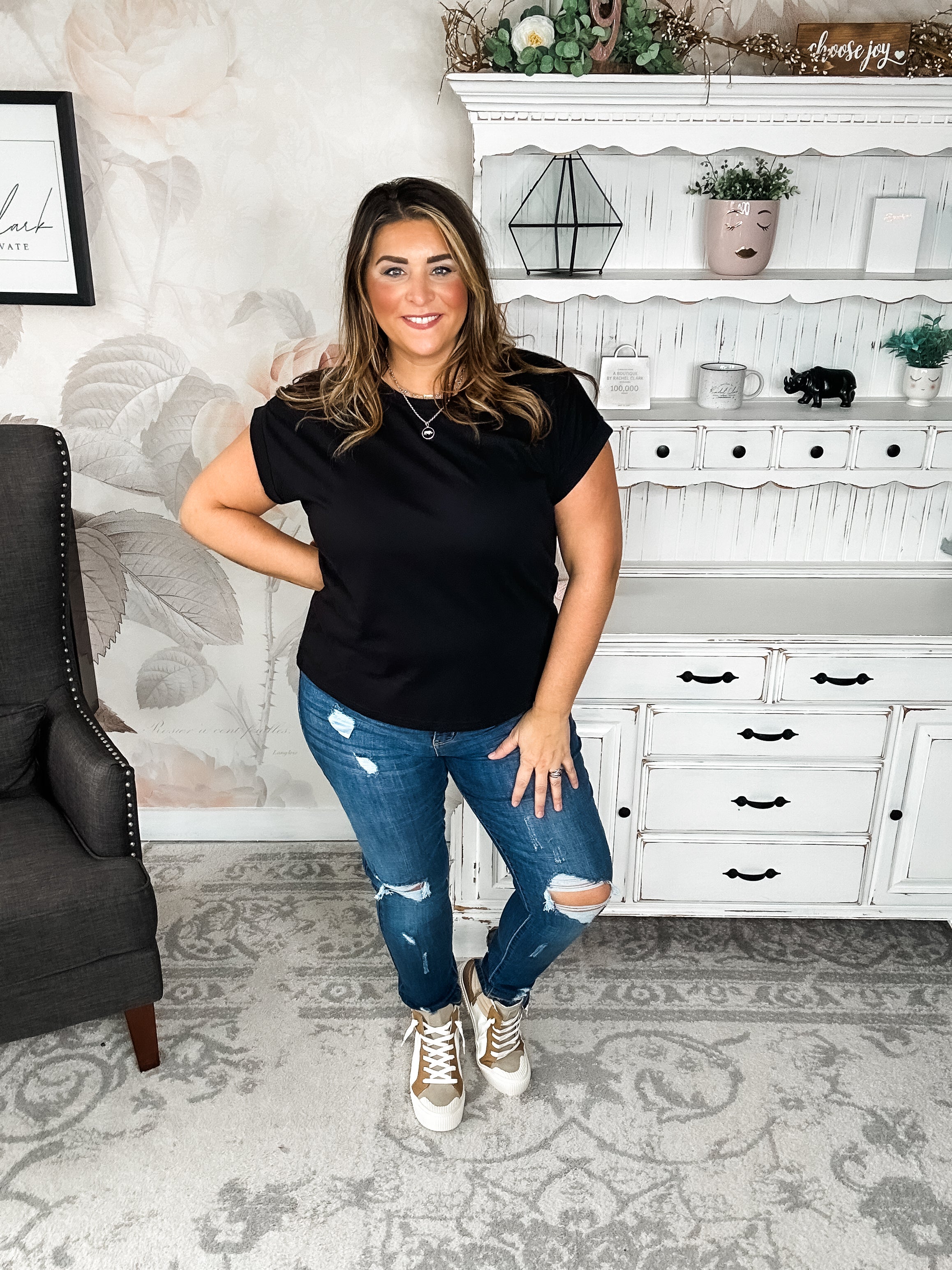 BLACK FRIDAY EXCLUSIVE - Up All Night Short Sleeve Tee- Black