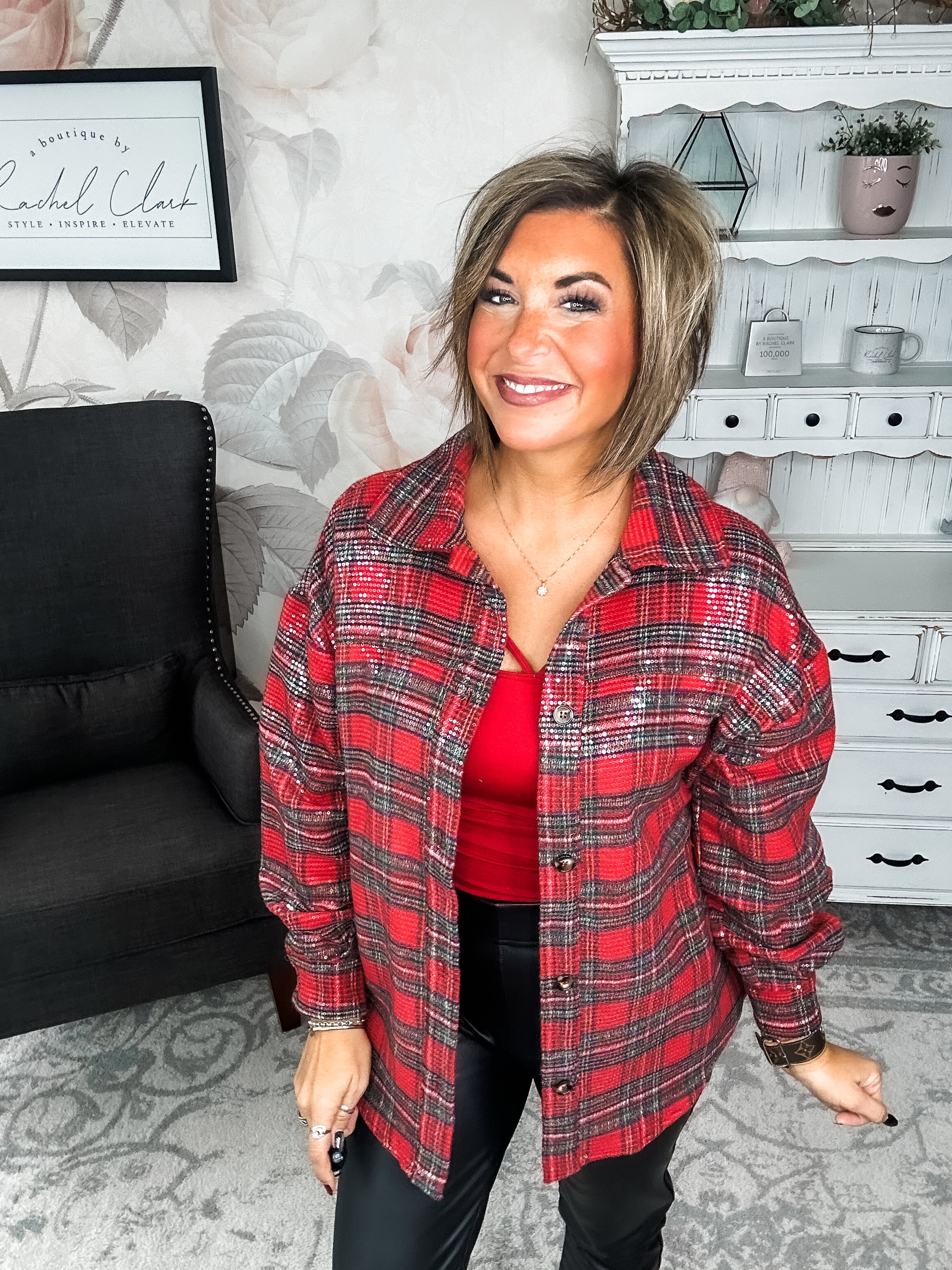 Tinsel Town Plaid Button Down