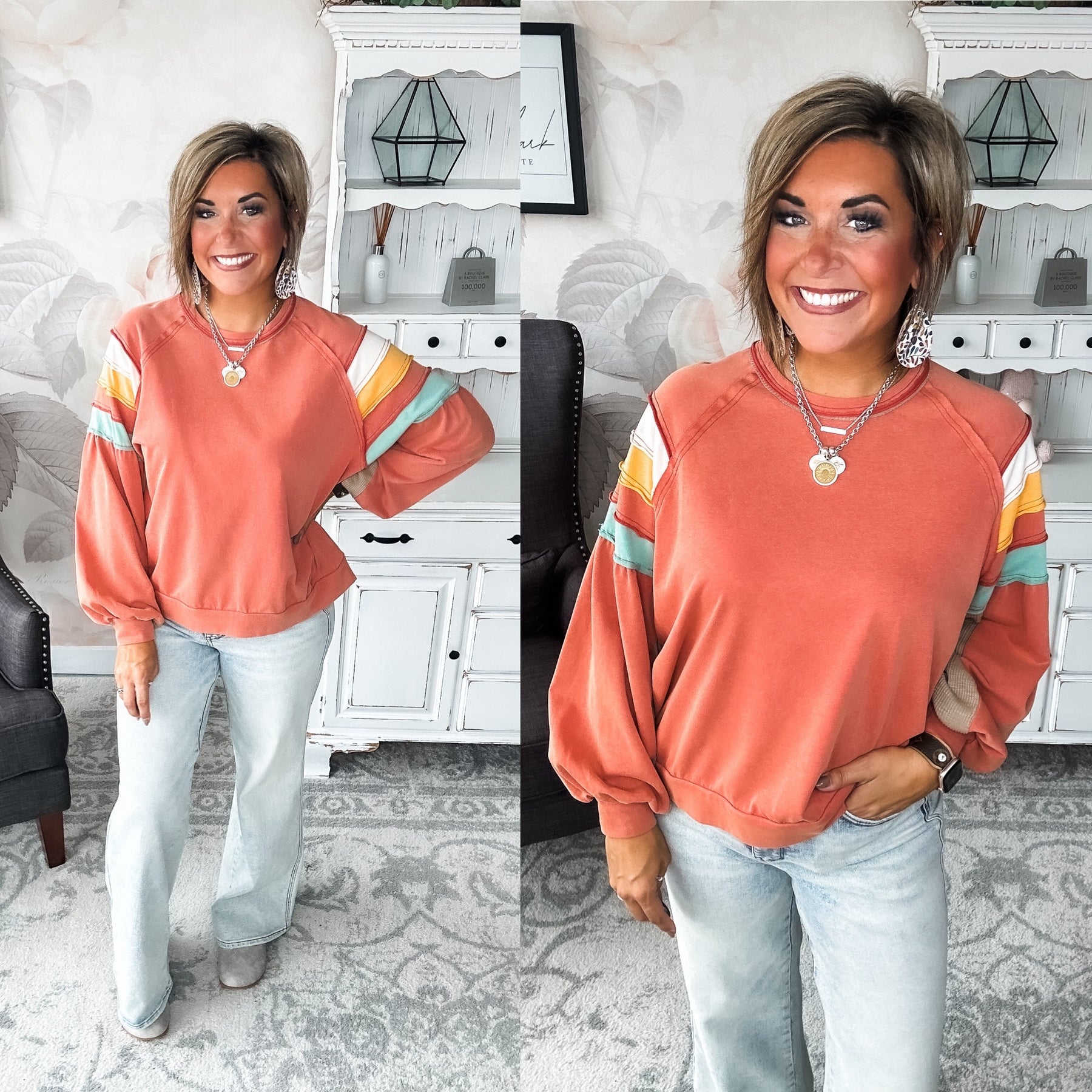 Don't Go Back Pullover Top