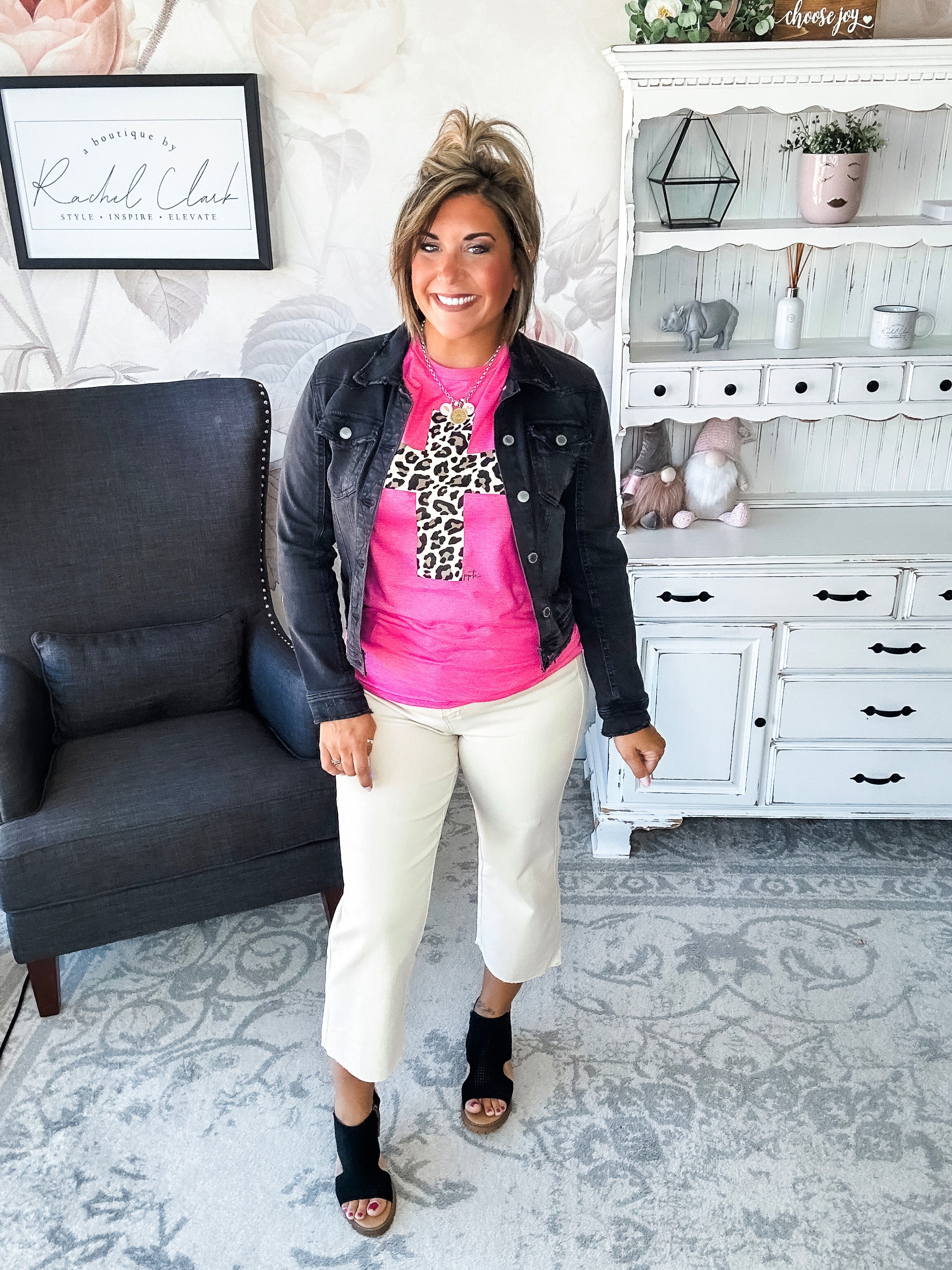 Leopard Cross Graphic Tee