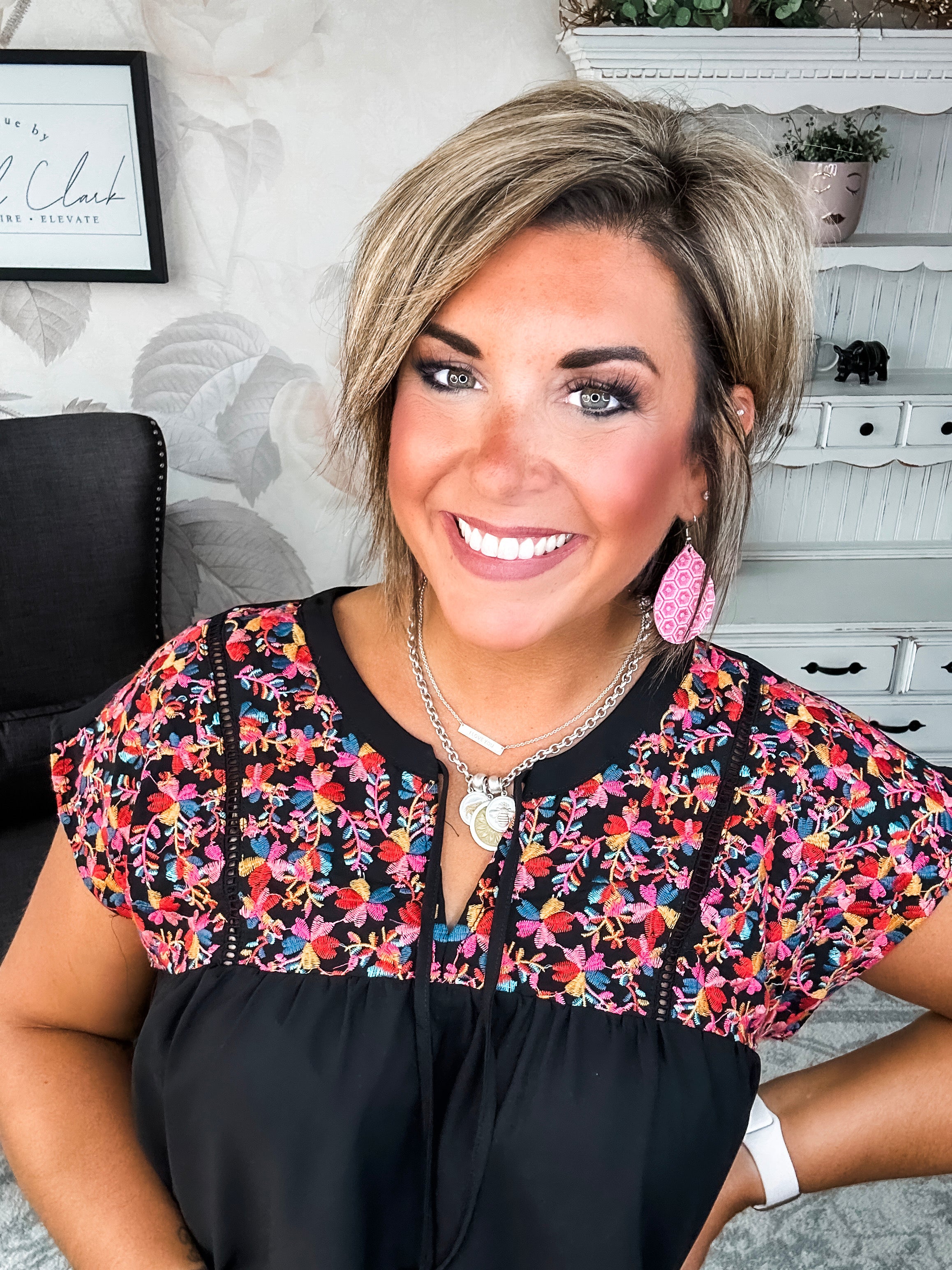 Listen To Your Heart Blouse - Black