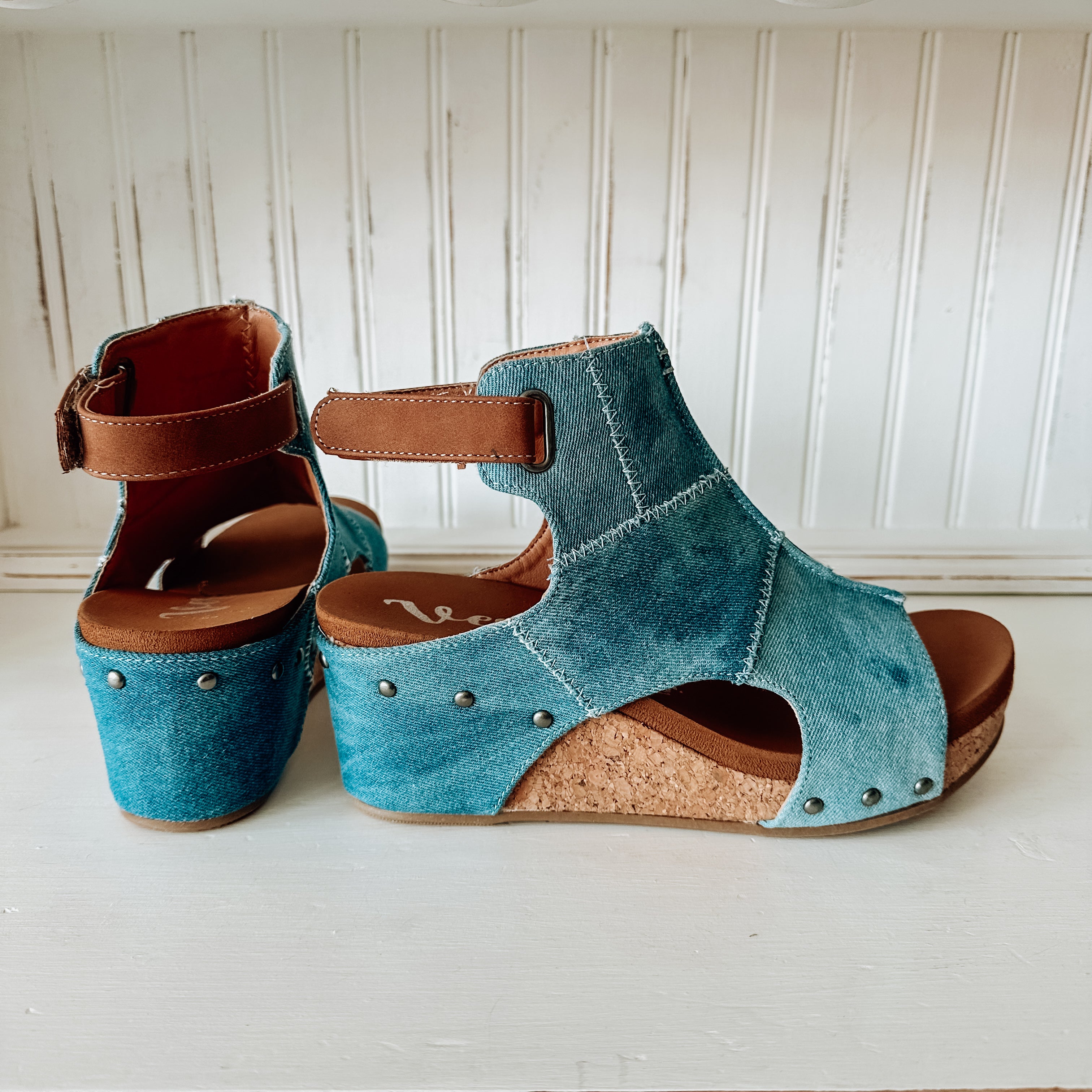 LaLa Wedge Sandal - Denim