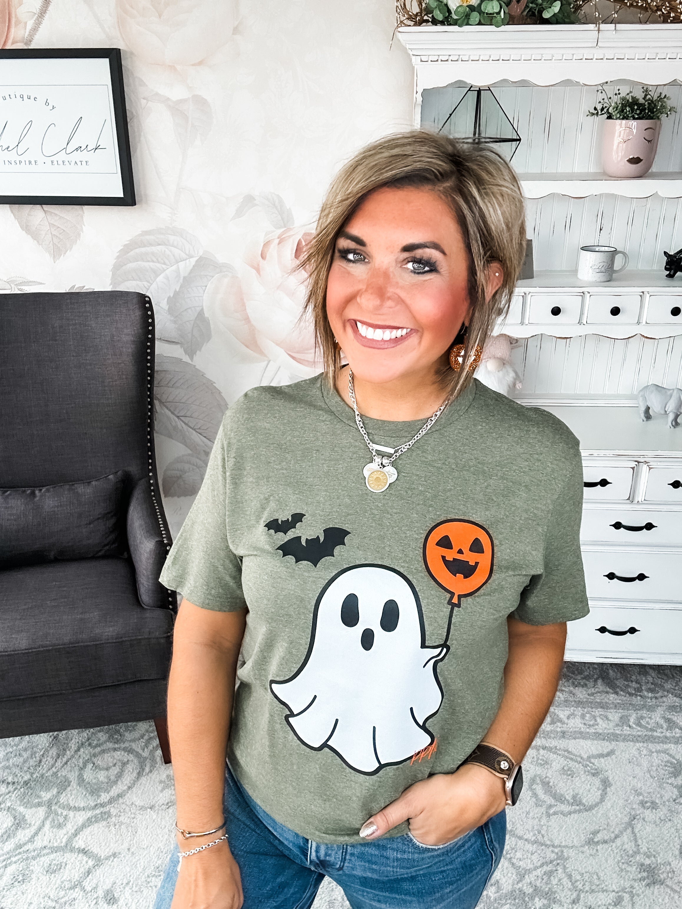 BOO-lloon Ghost Graphic Tee