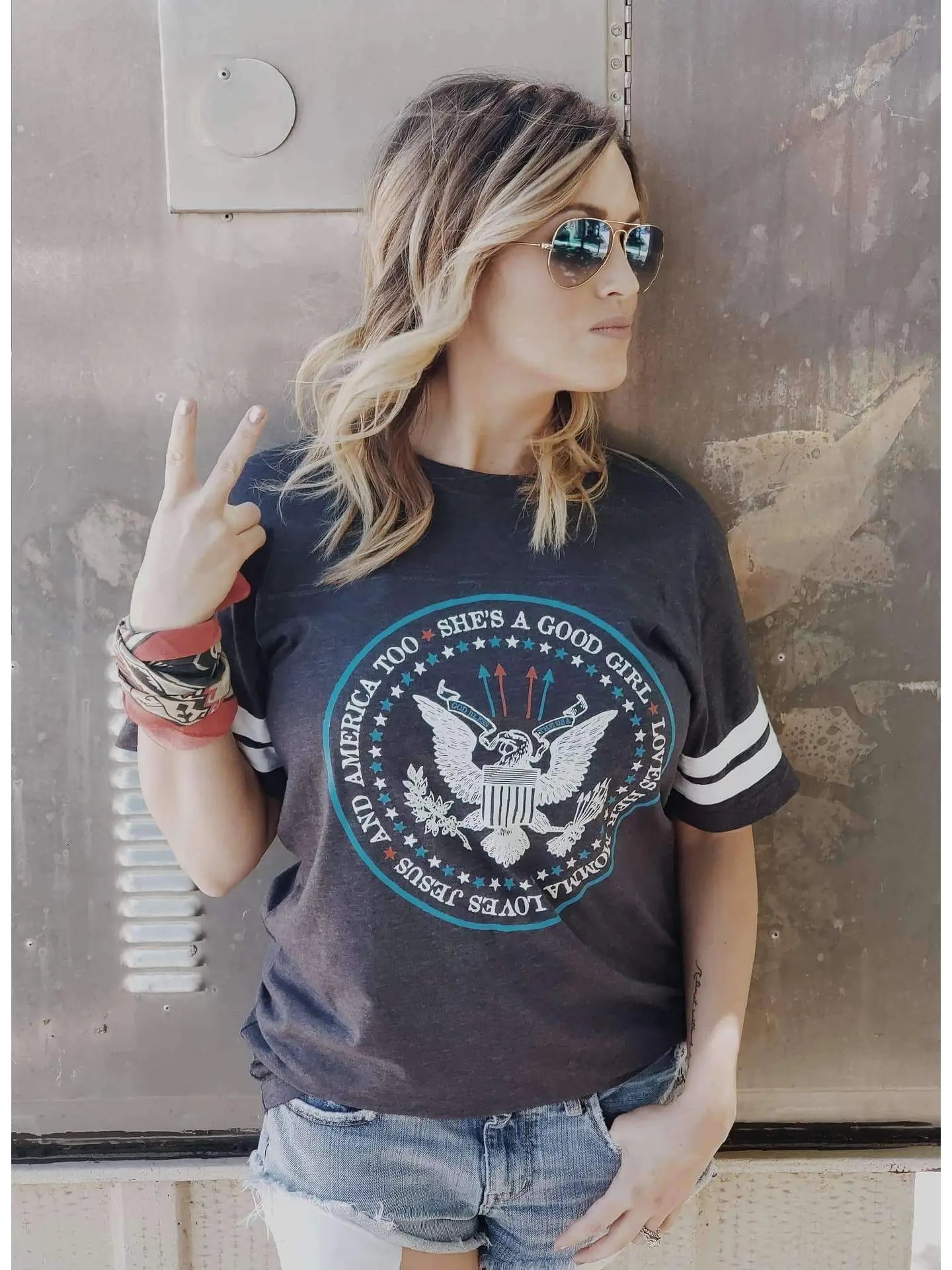 She's a good girl, love her mama, loves Jesus and America too