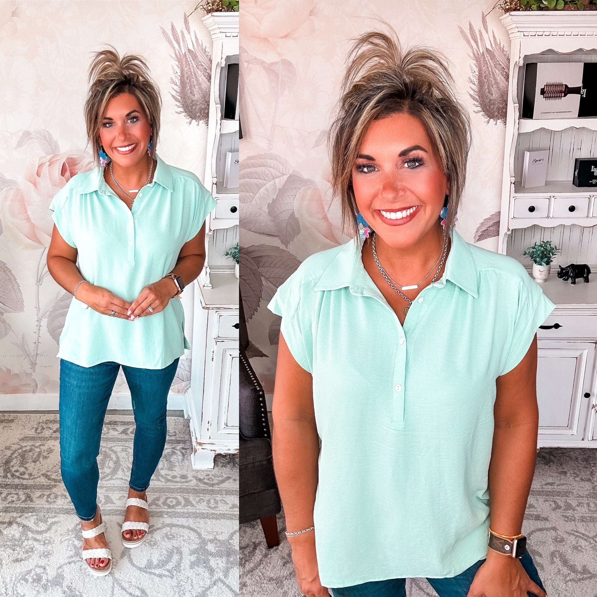 Story Of My Life Blouse - Sage