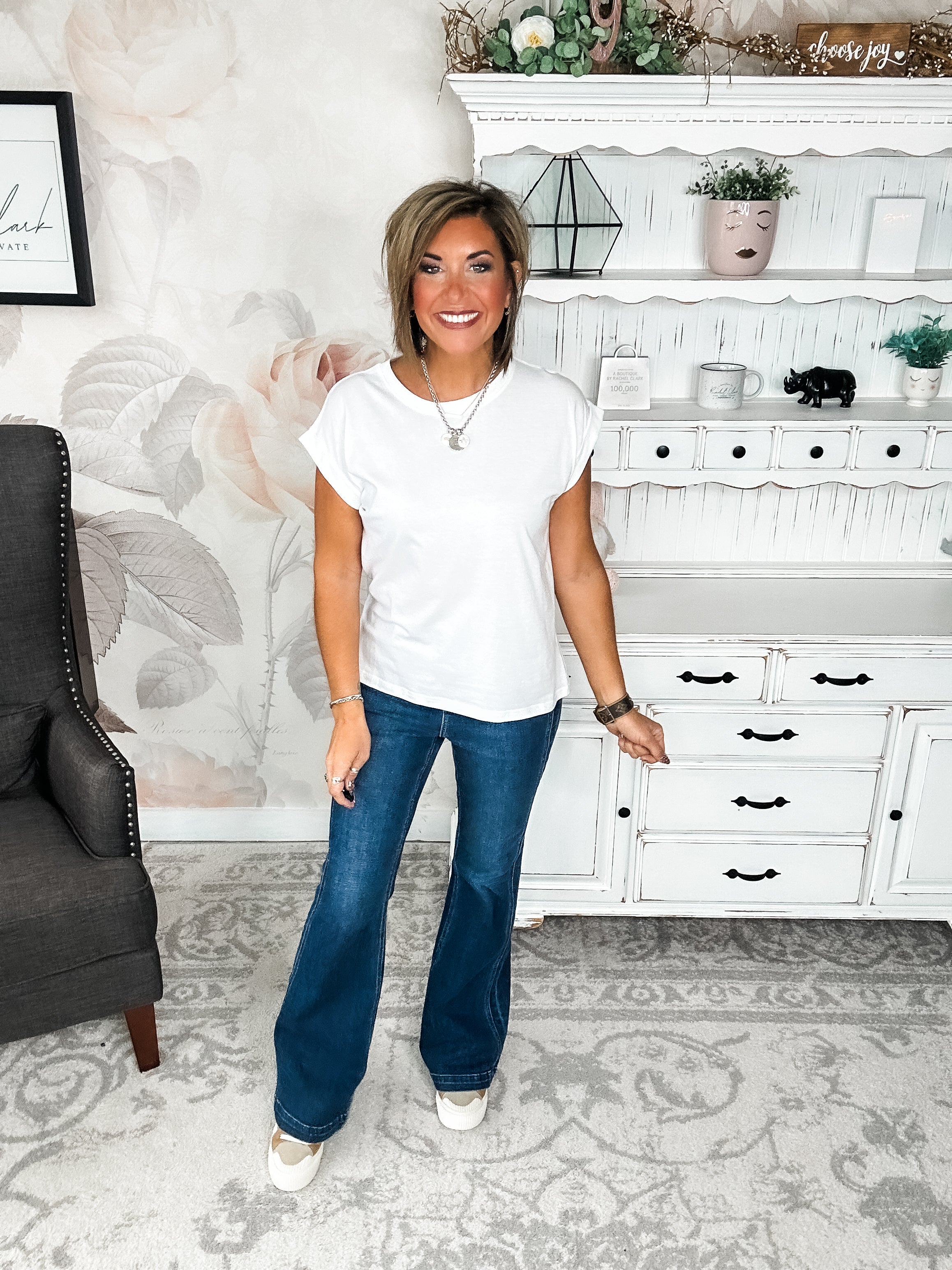 BLACK FRIDAY EXCLUSIVE - Up All Night Short Sleeve Tee - White