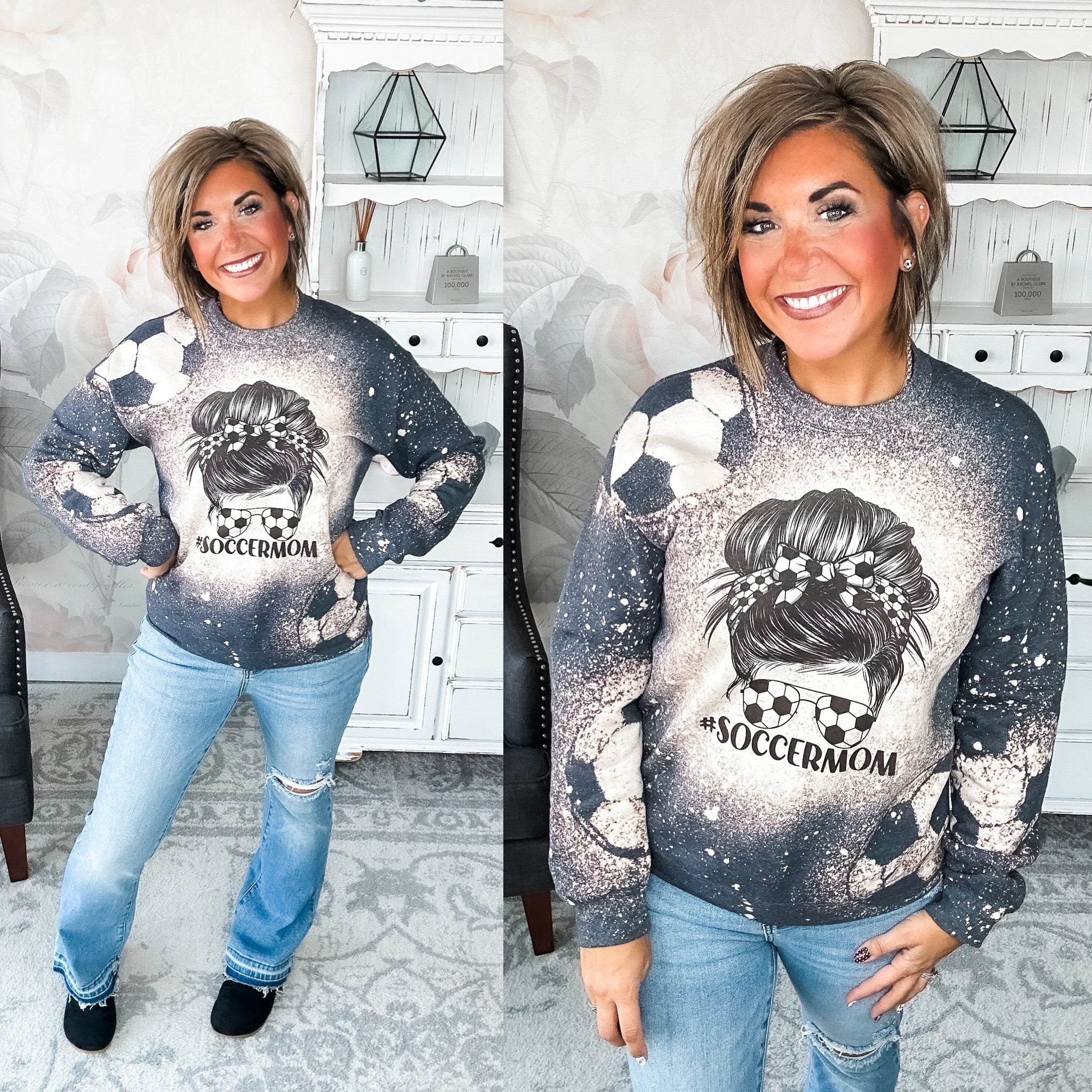 Soccer Mom Bleached Sweatshirt